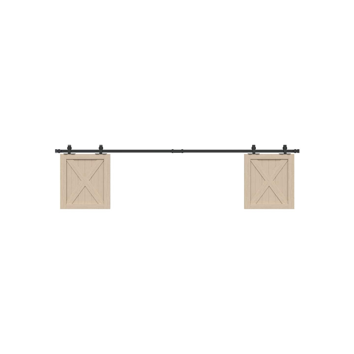 Kit de porte d'armoire coulissante 213 cm acier au carbone