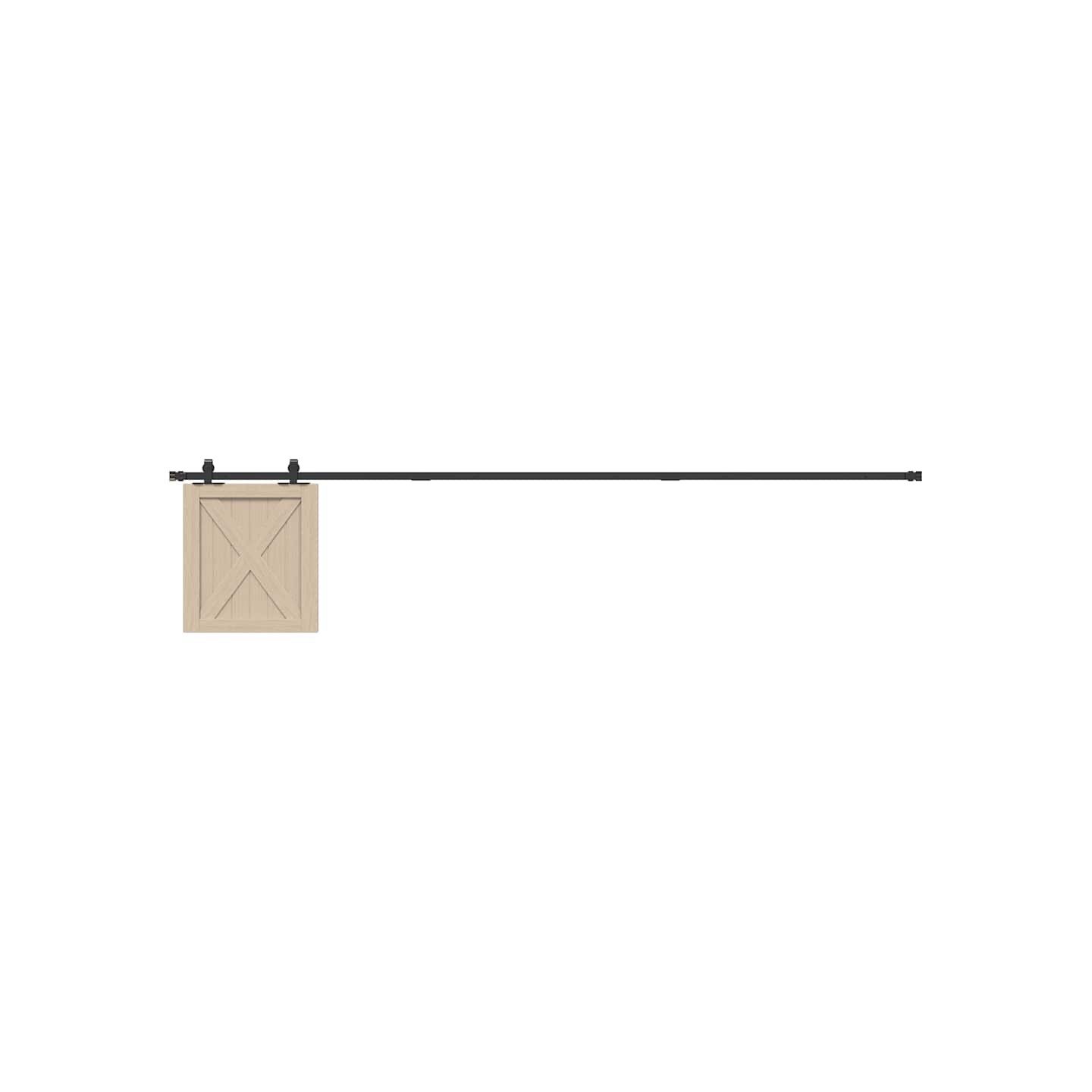 Kit de porte d'armoire coulissante 244 cm acier au carbone