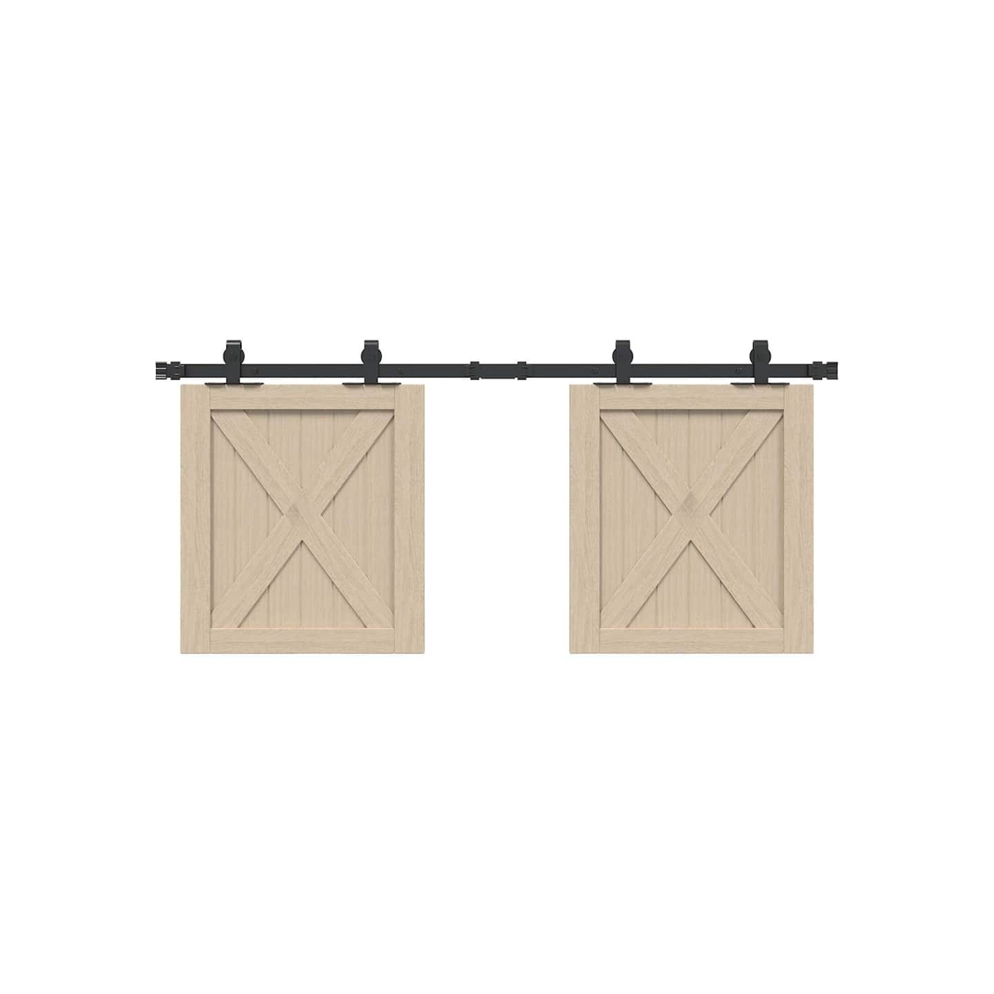 Kit de porte d'armoire coulissante 122 cm acier au carbone
