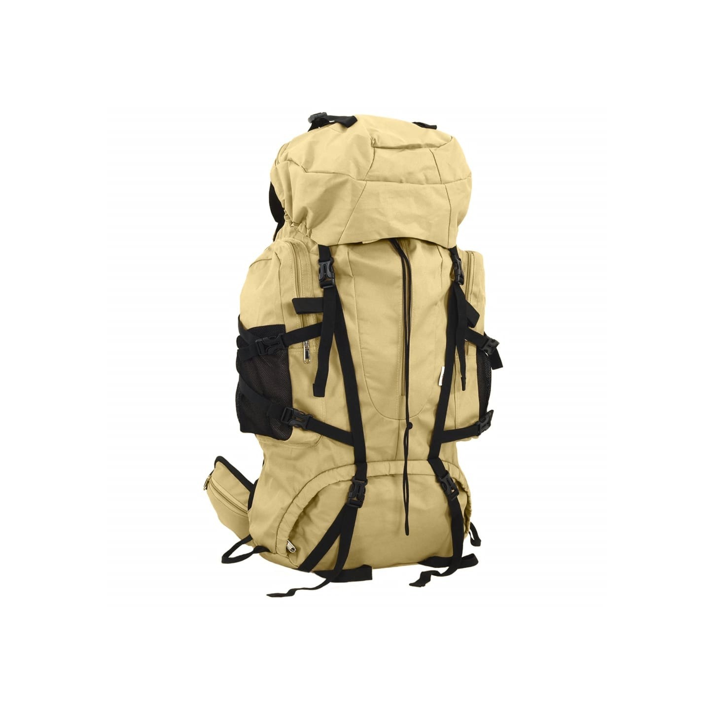 Sac à dos de randonnée kaki 80 L tissu oxford