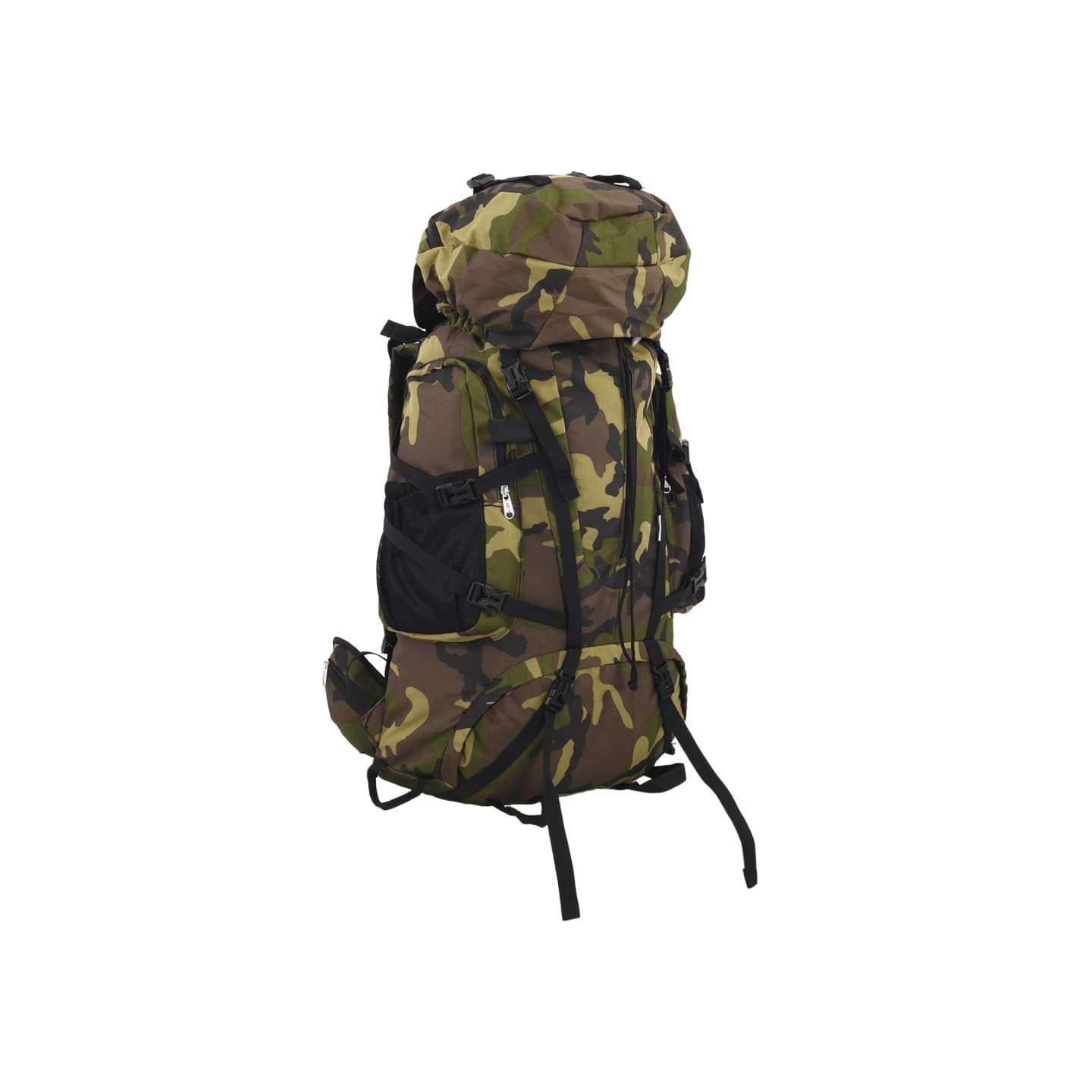 Sac à dos de randonnée vert camouflage 80 L tissu oxford