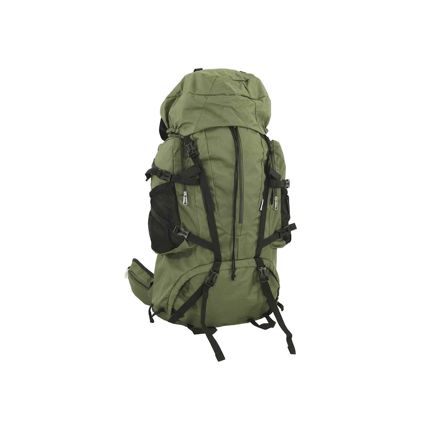 Sac à dos de randonnée vert armée 60 L tissu oxford