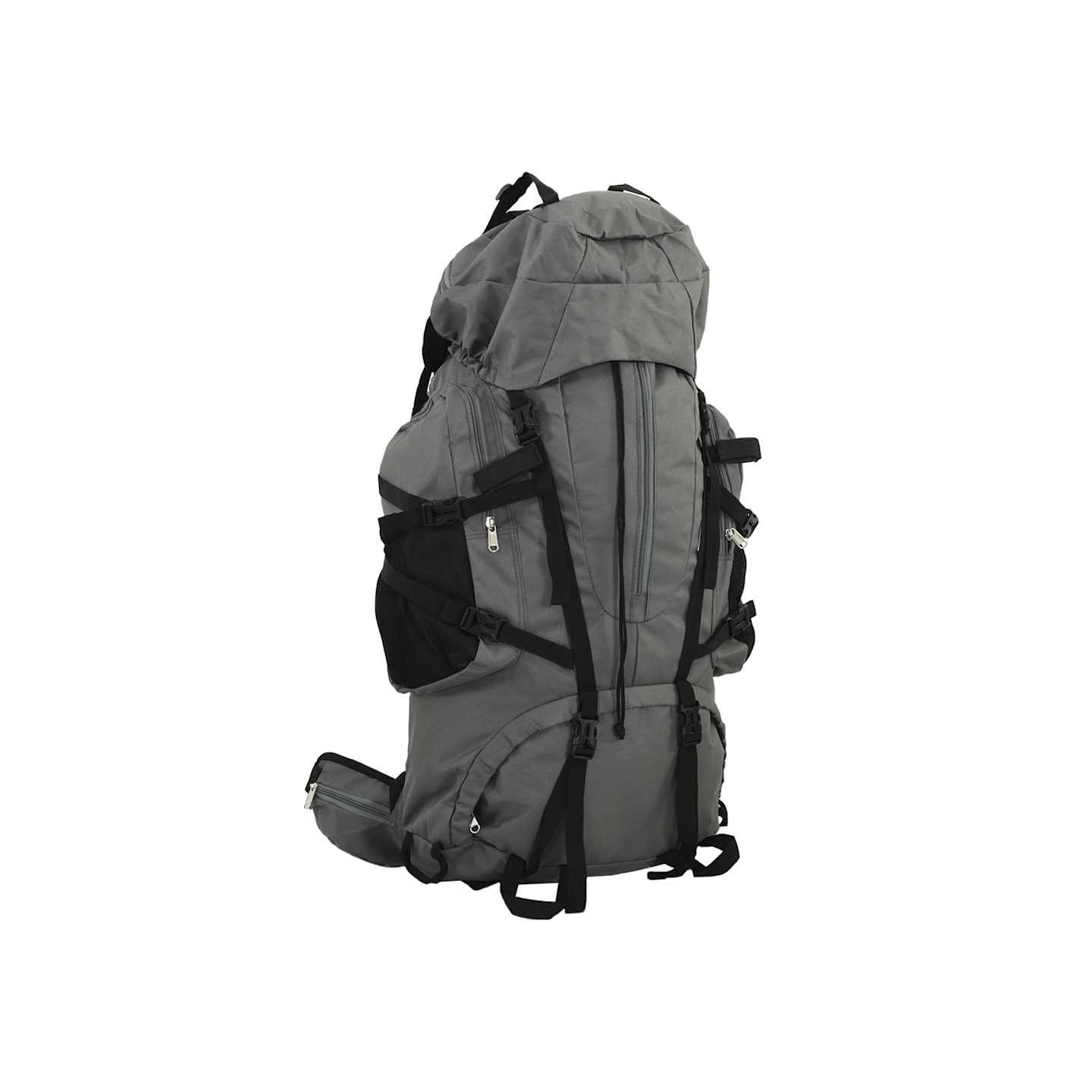 Sac à dos de randonnée gris 100 L tissu oxford