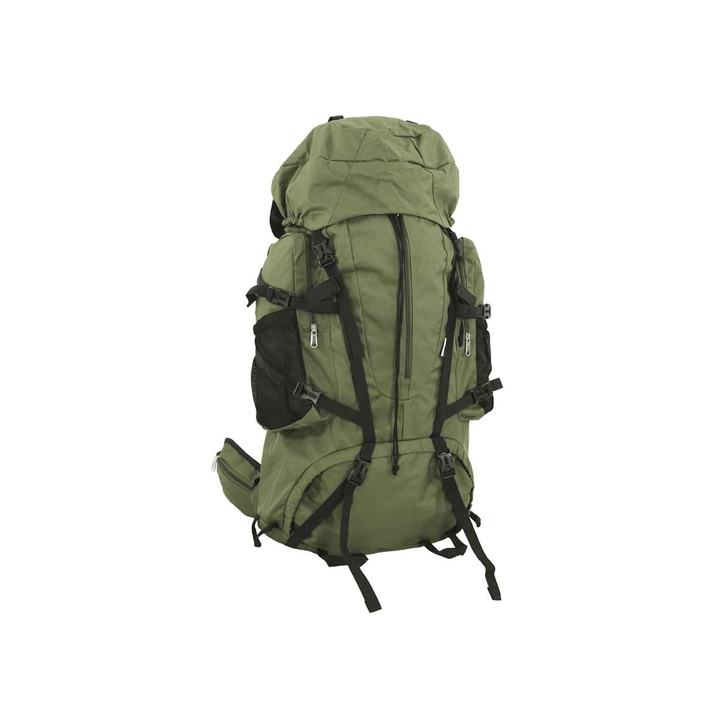 Sac à dos de randonnée vert armée 80 L tissu oxford