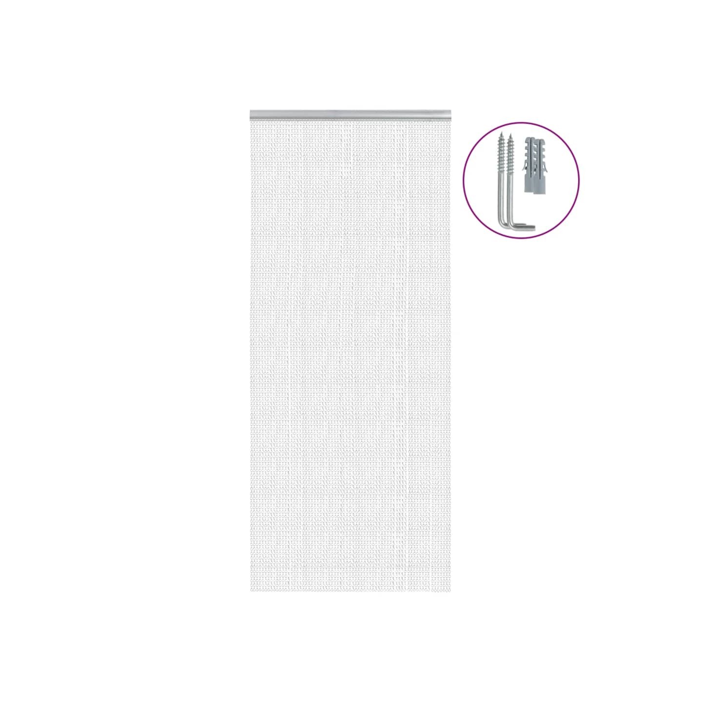 Moustiquaire de porte à chaîne 90x212 cm aluminium