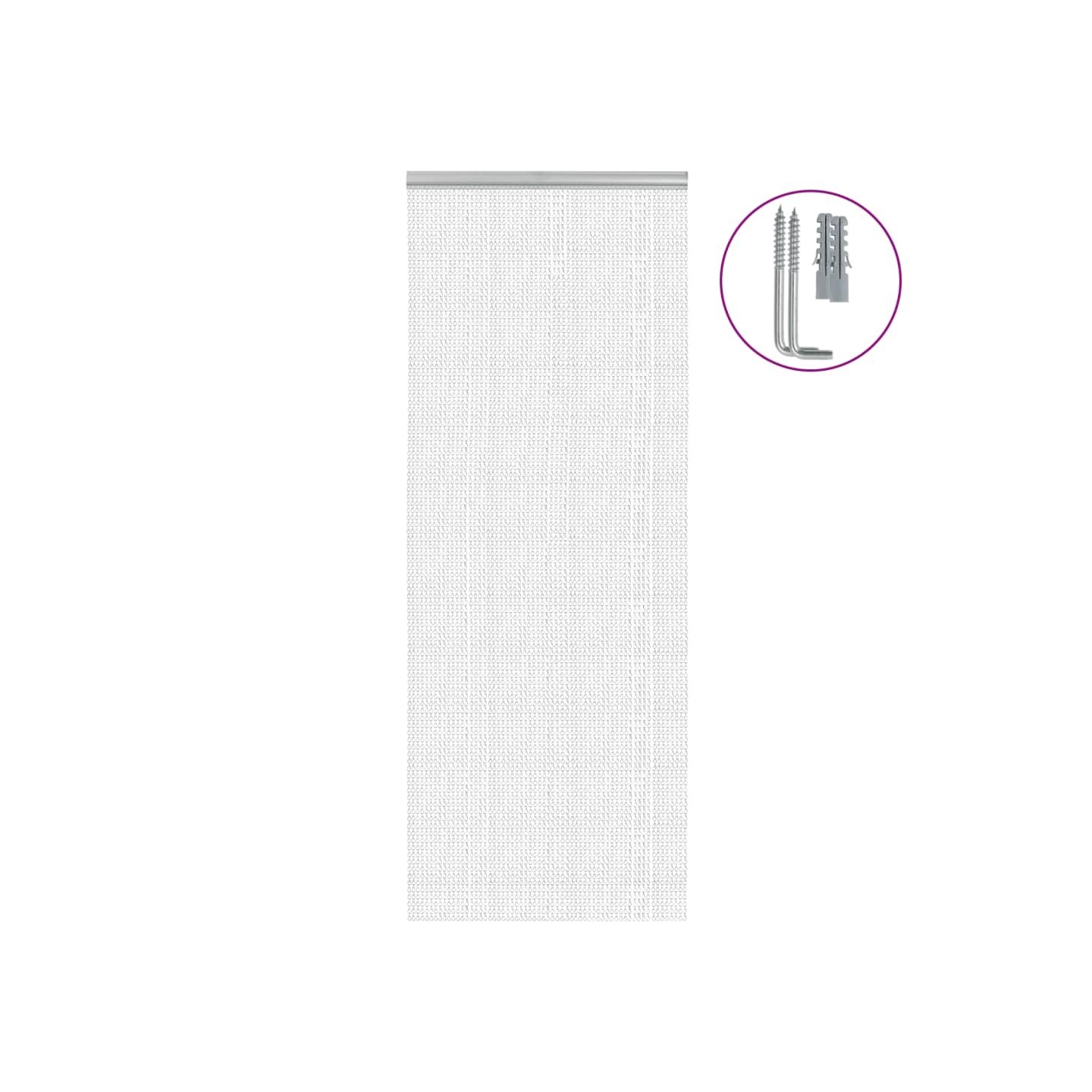 Moustiquaire de porte à chaîne 80x201 cm aluminium