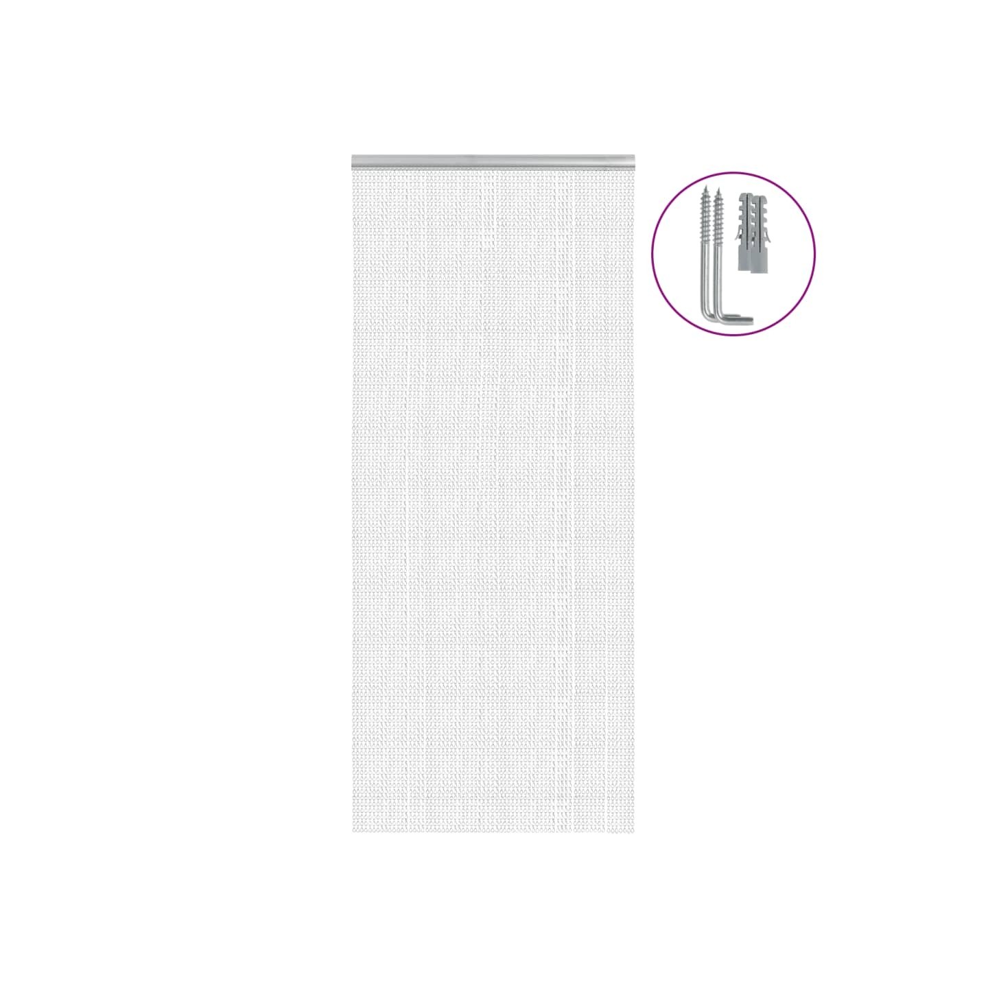 Moustiquaire de porte à chaîne 90x220 cm aluminium