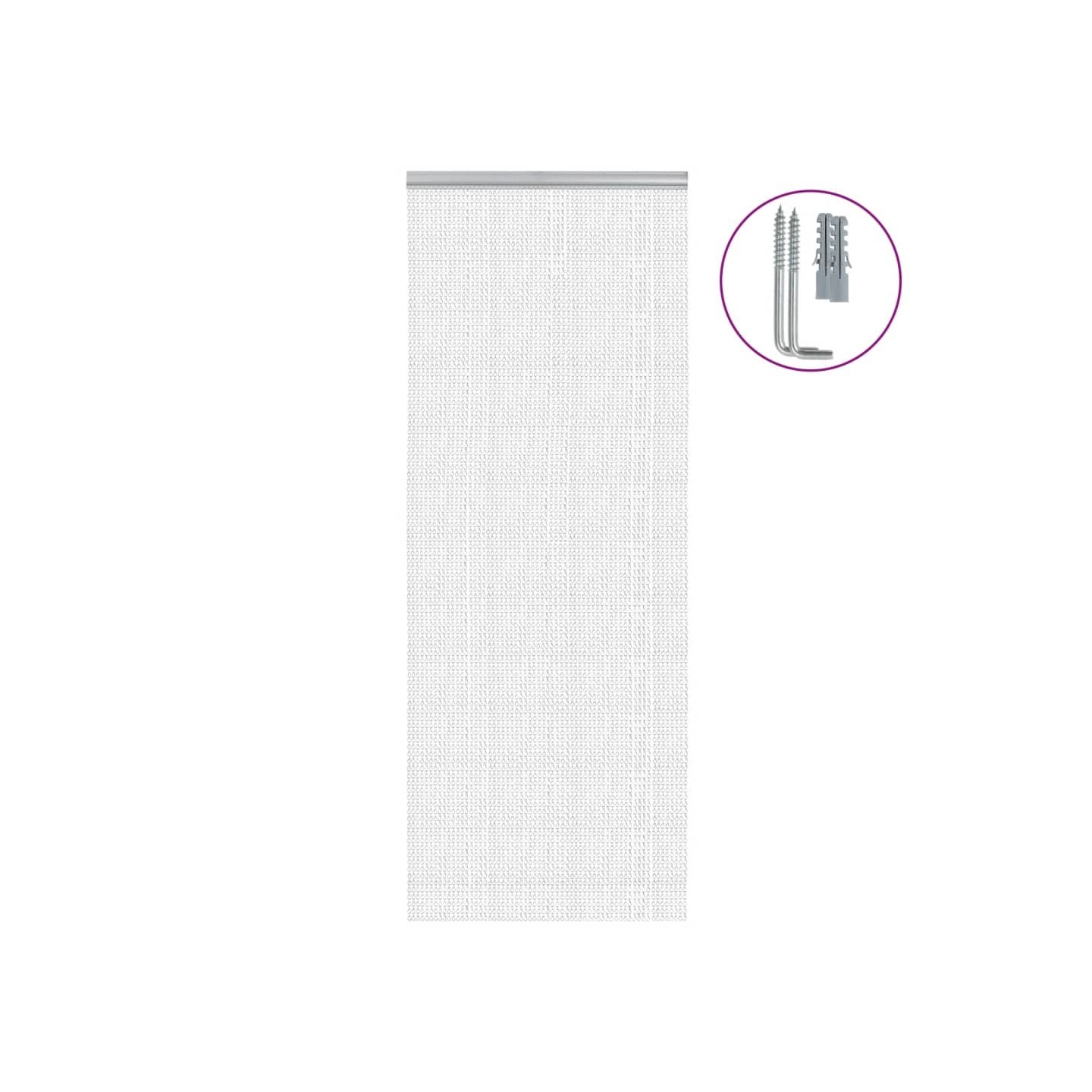 Moustiquaire de porte à chaîne 80x212 cm aluminium