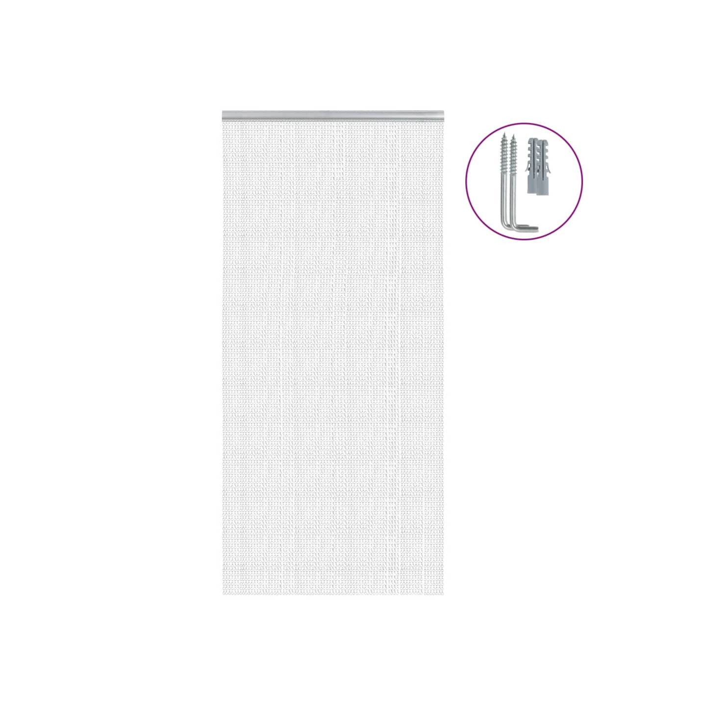 Moustiquaire de porte à chaîne 100x200 cm aluminium