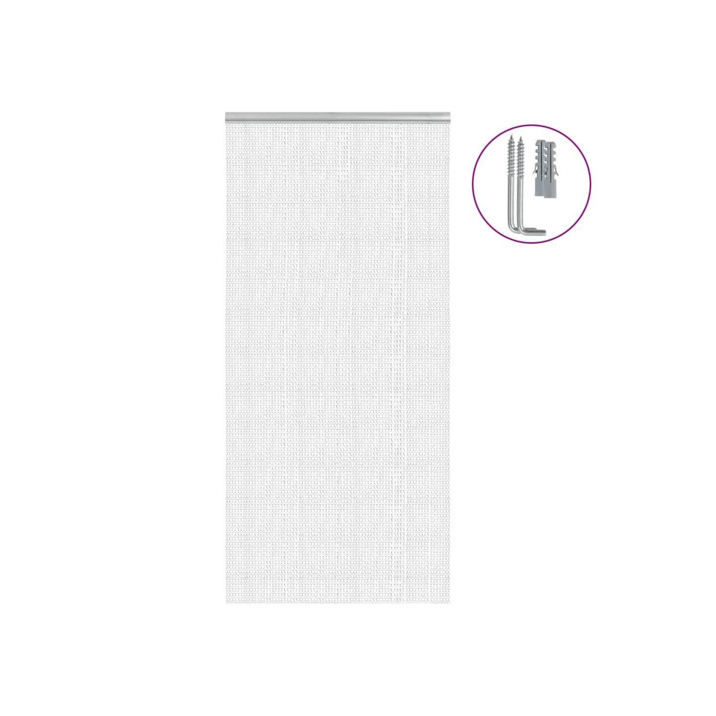Moustiquaire de porte à chaîne 100x212 cm aluminium