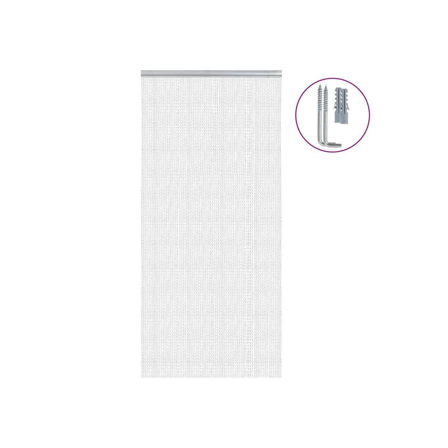 Moustiquaire de porte à chaîne 100x226 cm aluminium