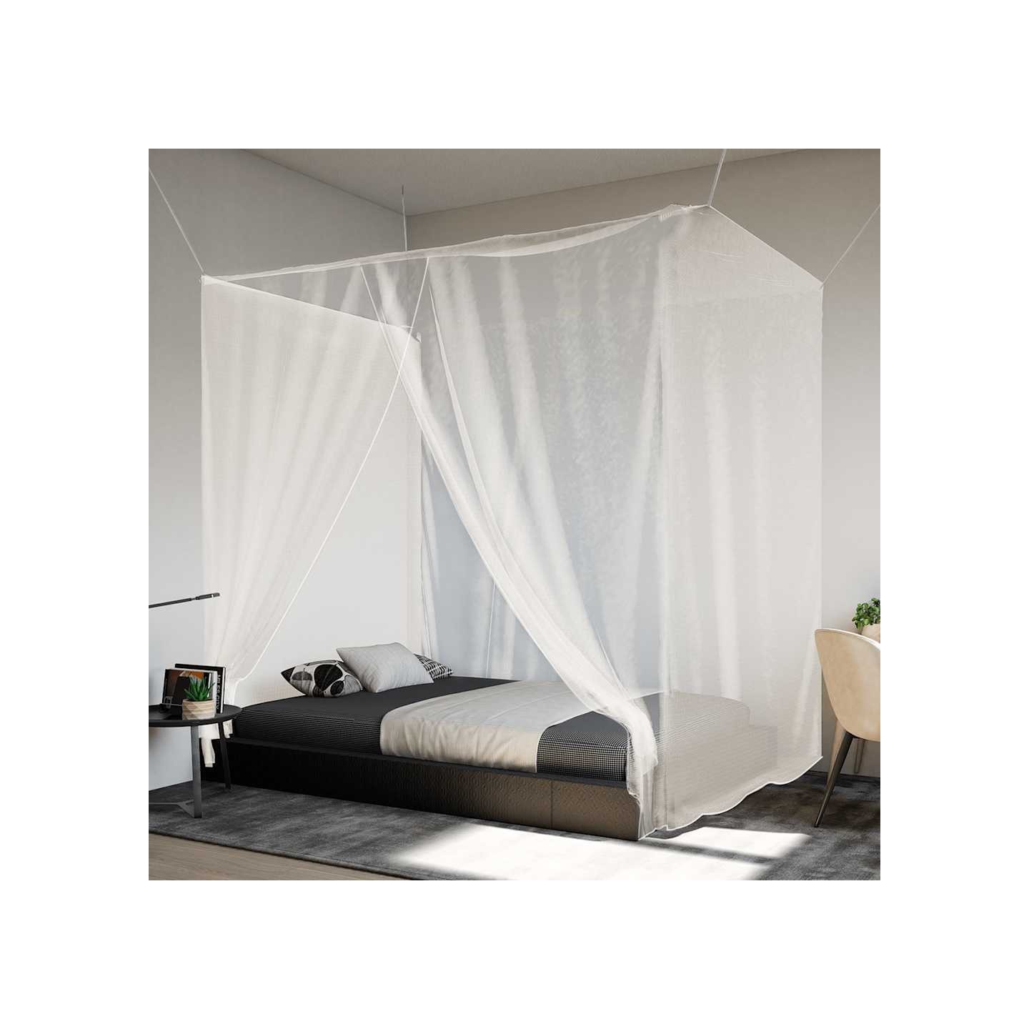 Moustiquaire suspendue 156 maille blanc 220x150x180 cm