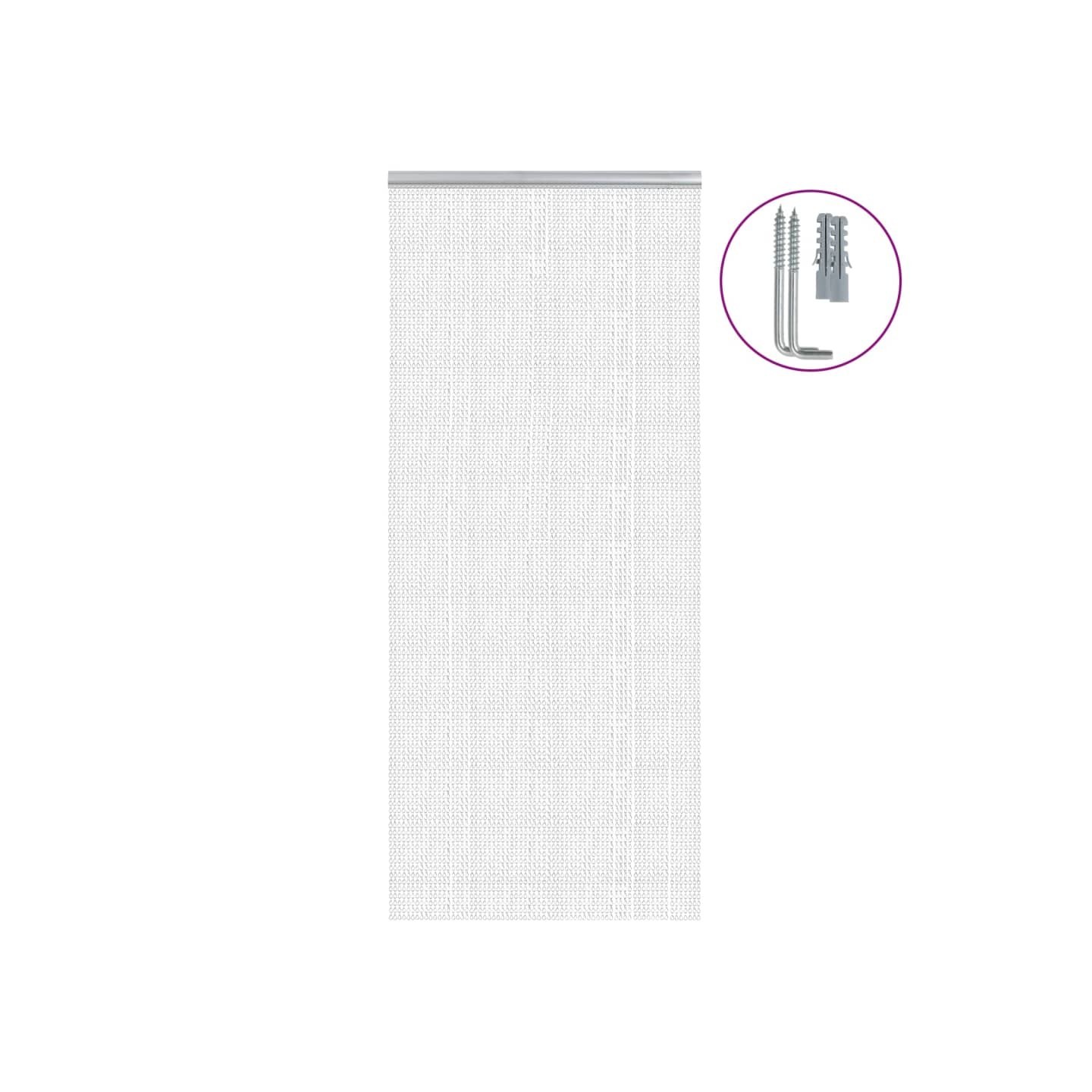 Moustiquaire de porte à chaîne 90x200 cm aluminium