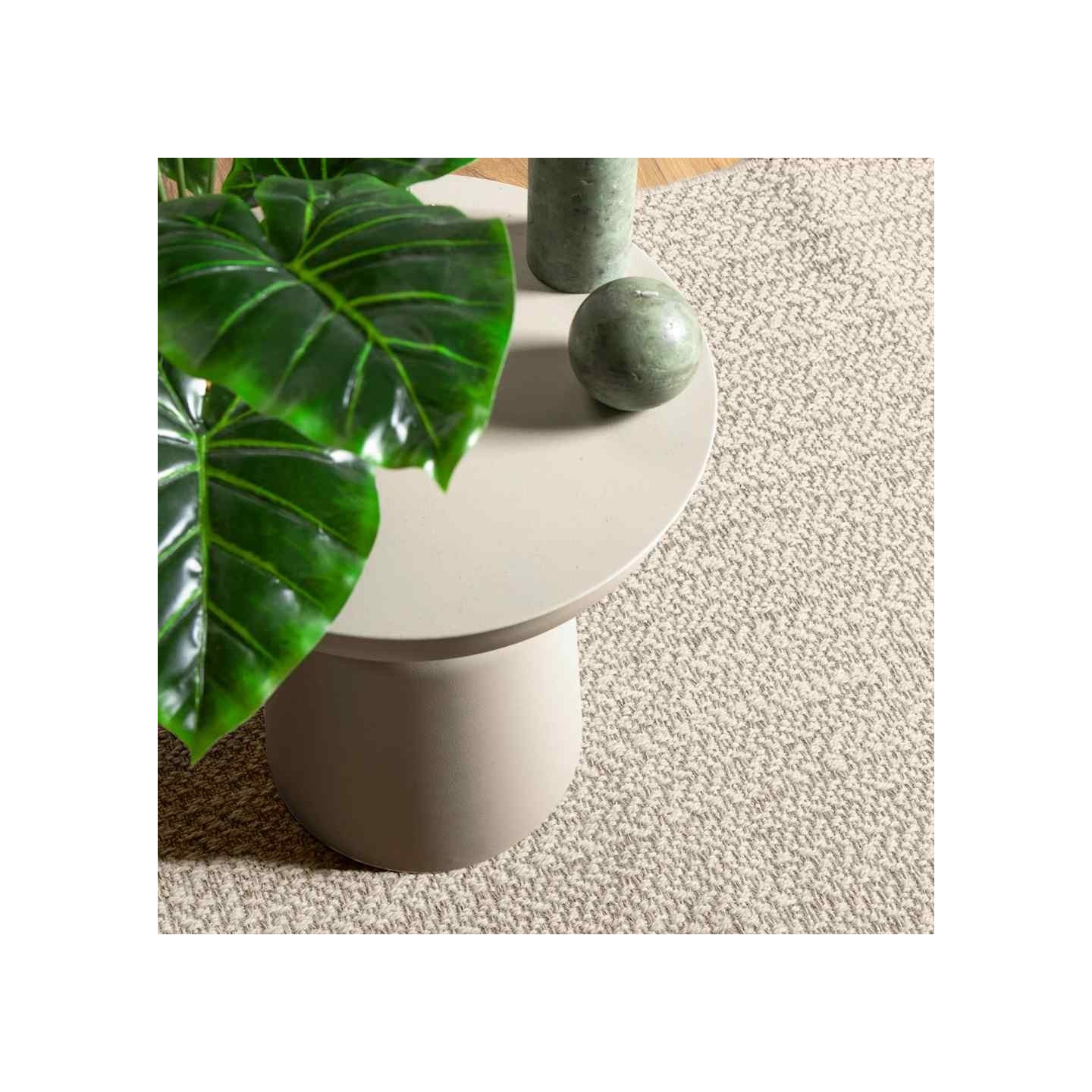 Tapis ZIZUR crème 80x200 cm aspect de jute intérieur extérieur