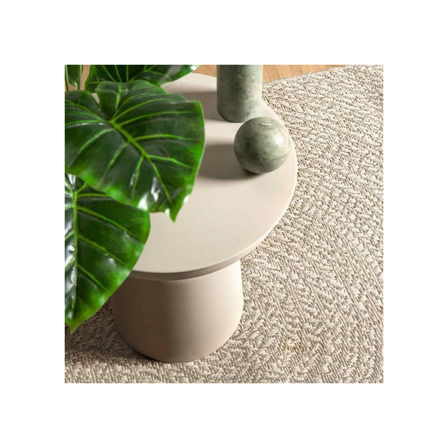 Tapis ZIZUR crème 160x230 cm aspect de jute intérieur extérieur