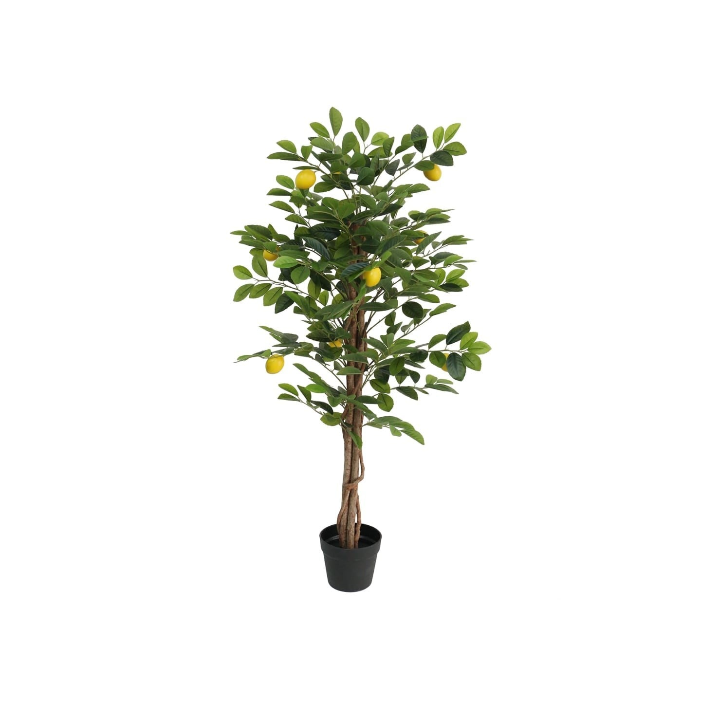 Citronnier artificiel avec 3 troncs vert 120 cm PP