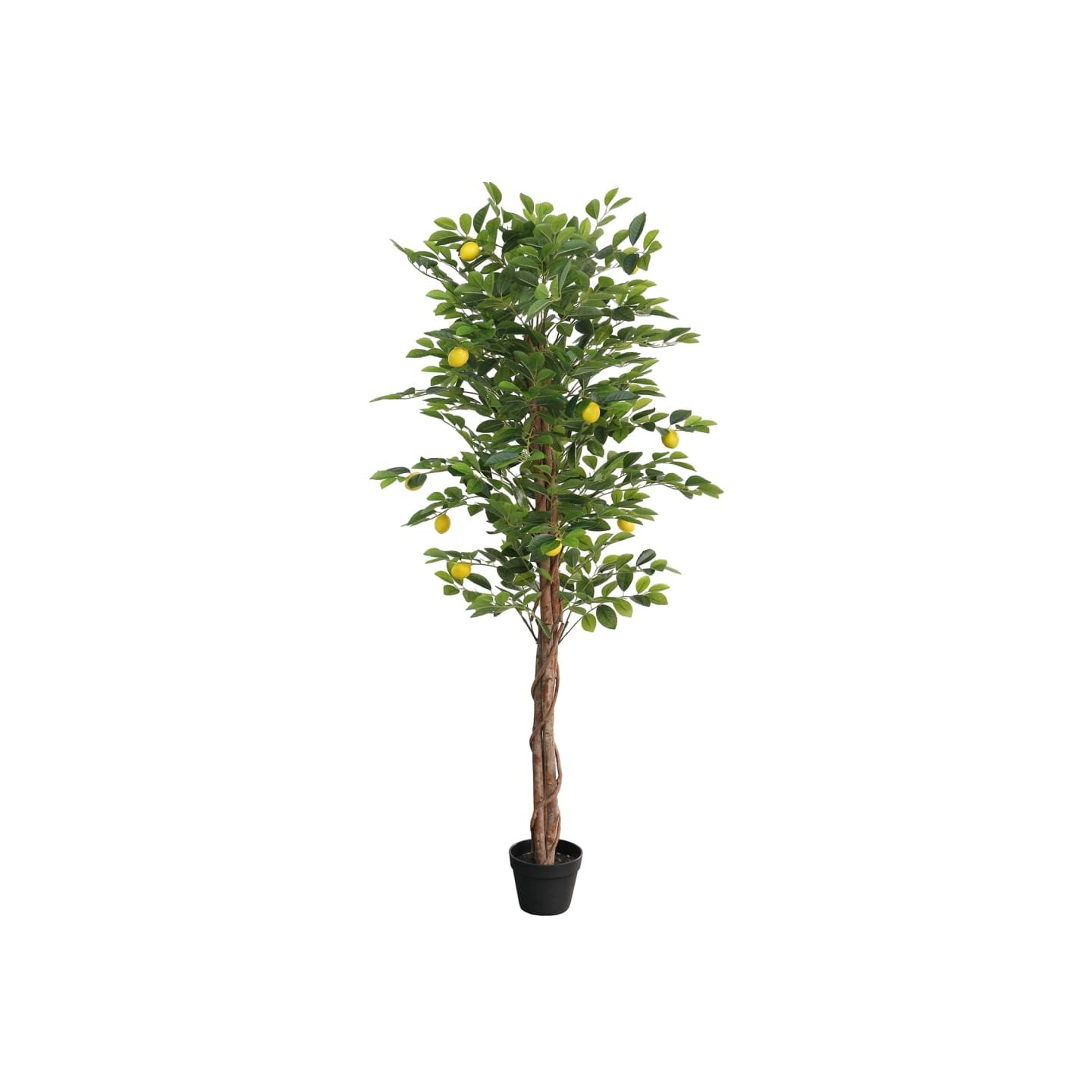 Citronnier artificiel avec 3 troncs vert 180 cm PP