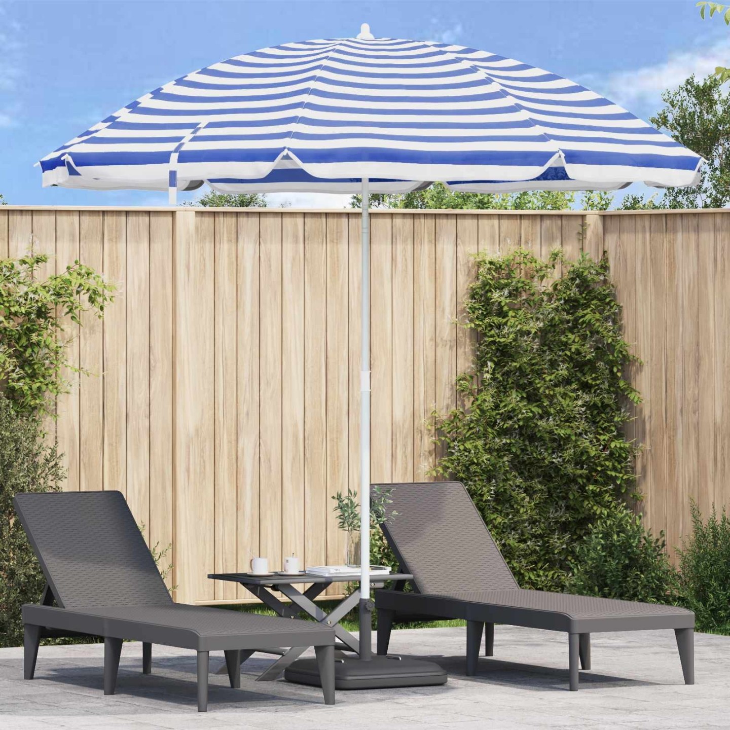 Parasol de jardin 263 x 263 x 272 cm polyester 170T