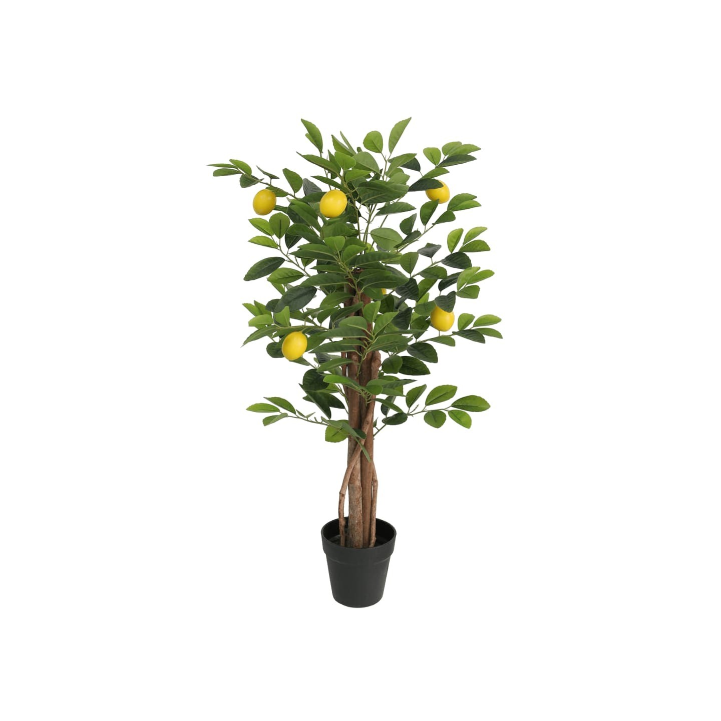 Citronnier artificiel avec 3 troncs vert 85 cm PP