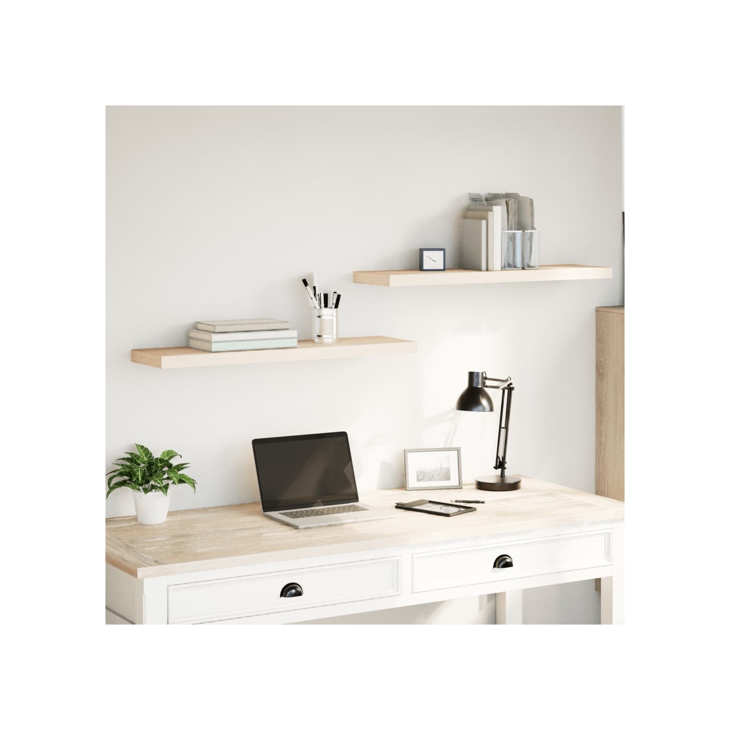 Étagères flottantes 2 pcs 90x23,5x4cm bois d'ingénierie