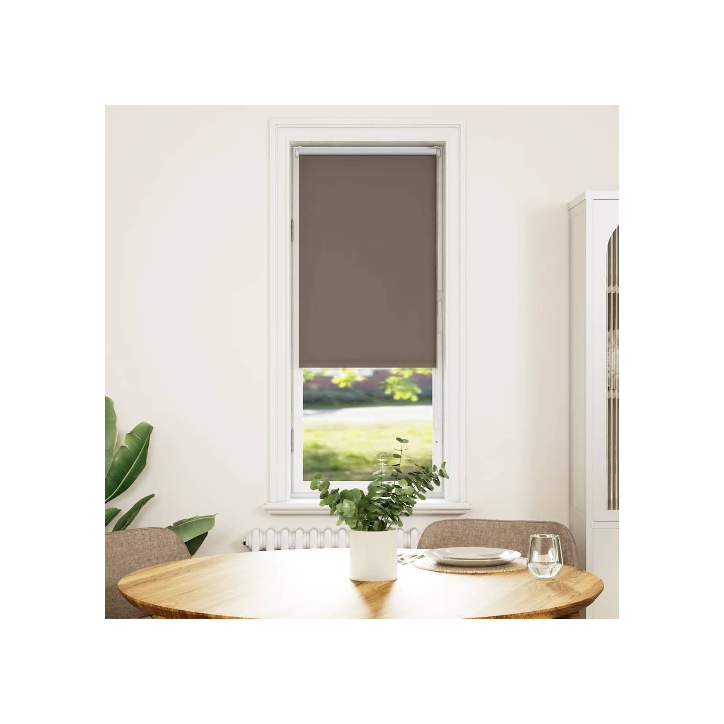 Store enrouleur occultant café 55x130cm largeur du tissu 50,7cm