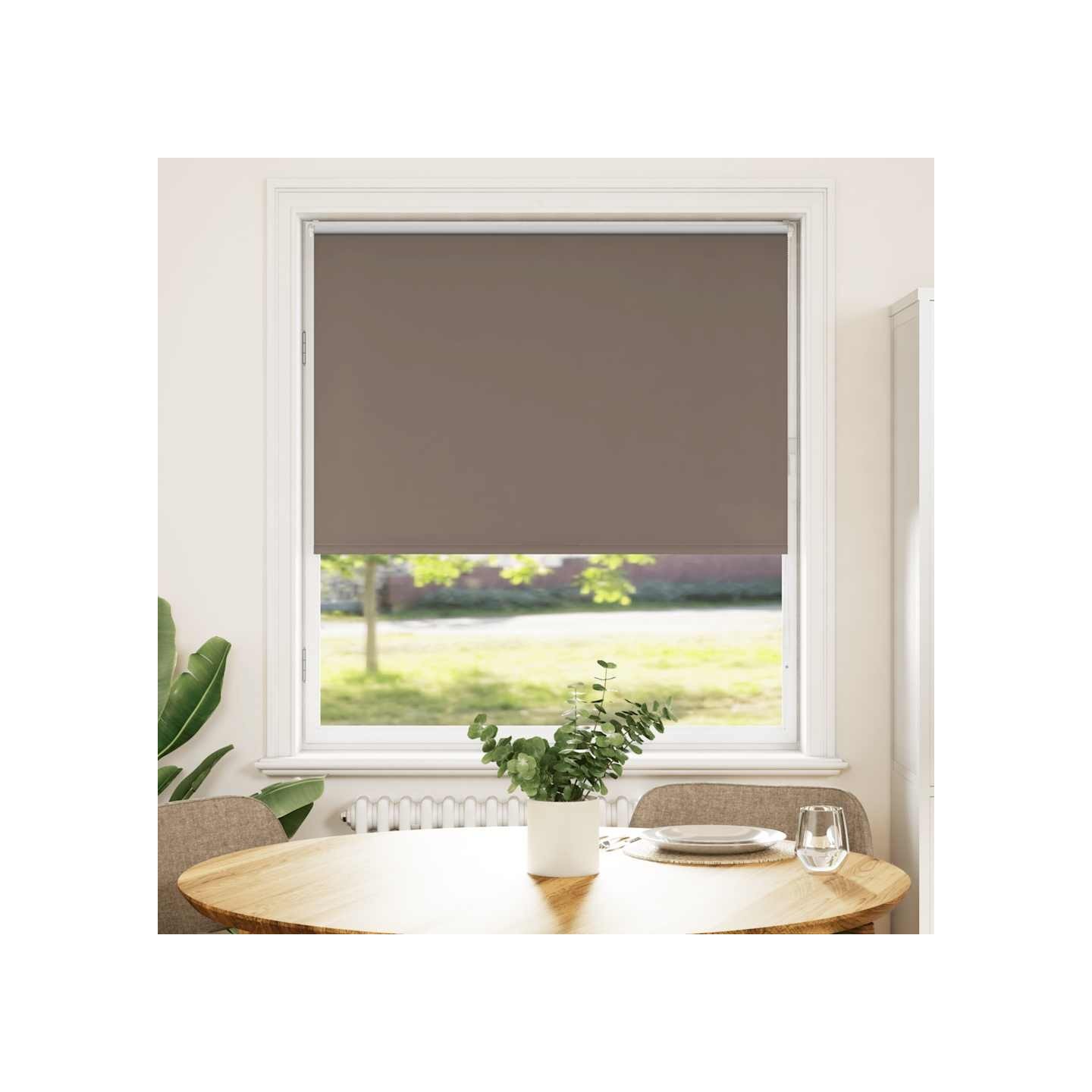 Store enrouleur occultant café 105x130cm largeur du tissu