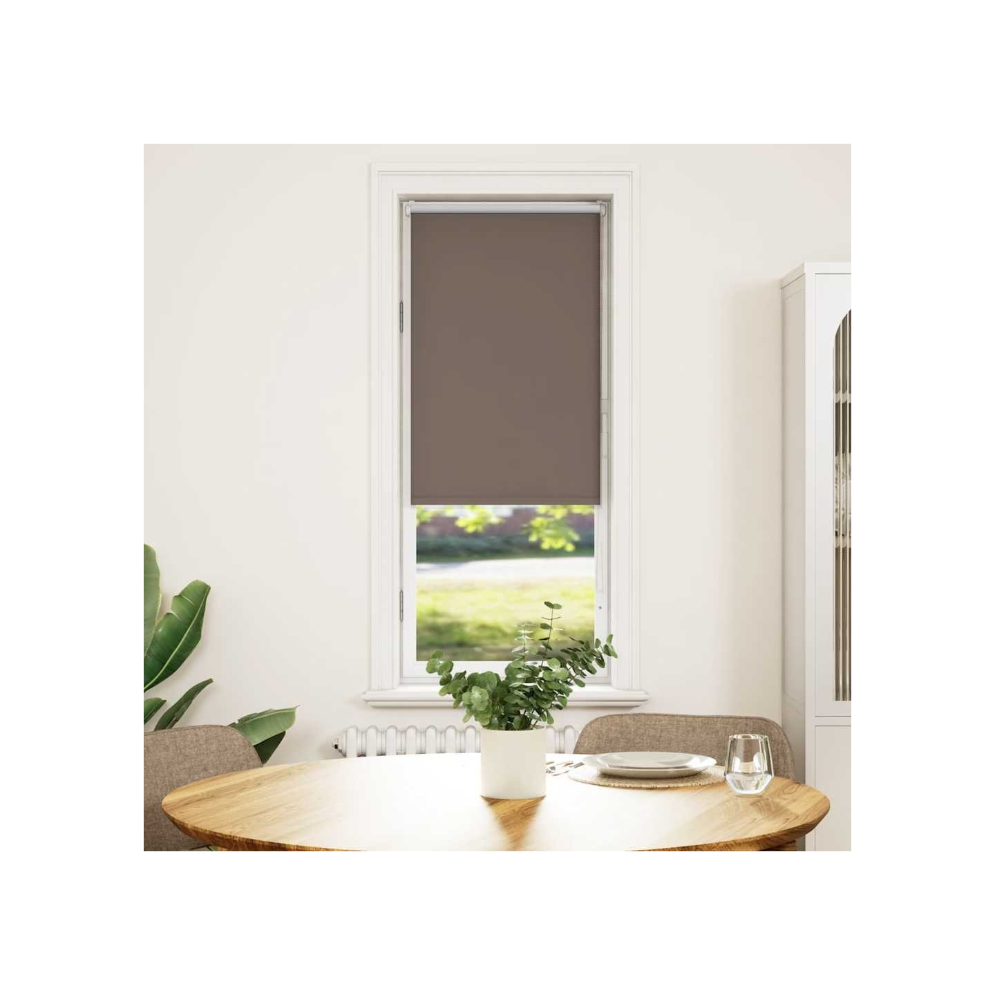 Store enrouleur occultant café 55x175cm largeur du tissu 50,7cm