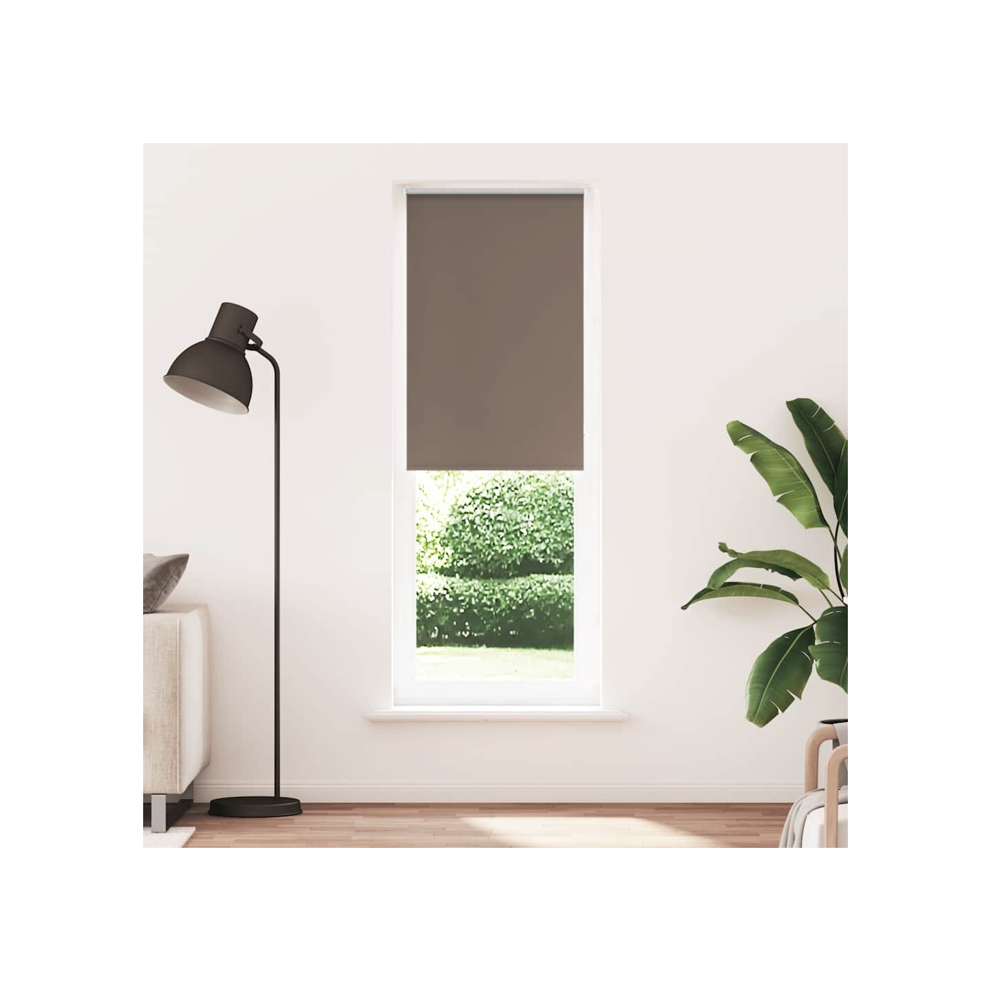 Store enrouleur occultant café 65x230cm largeur du tissu 60,7cm