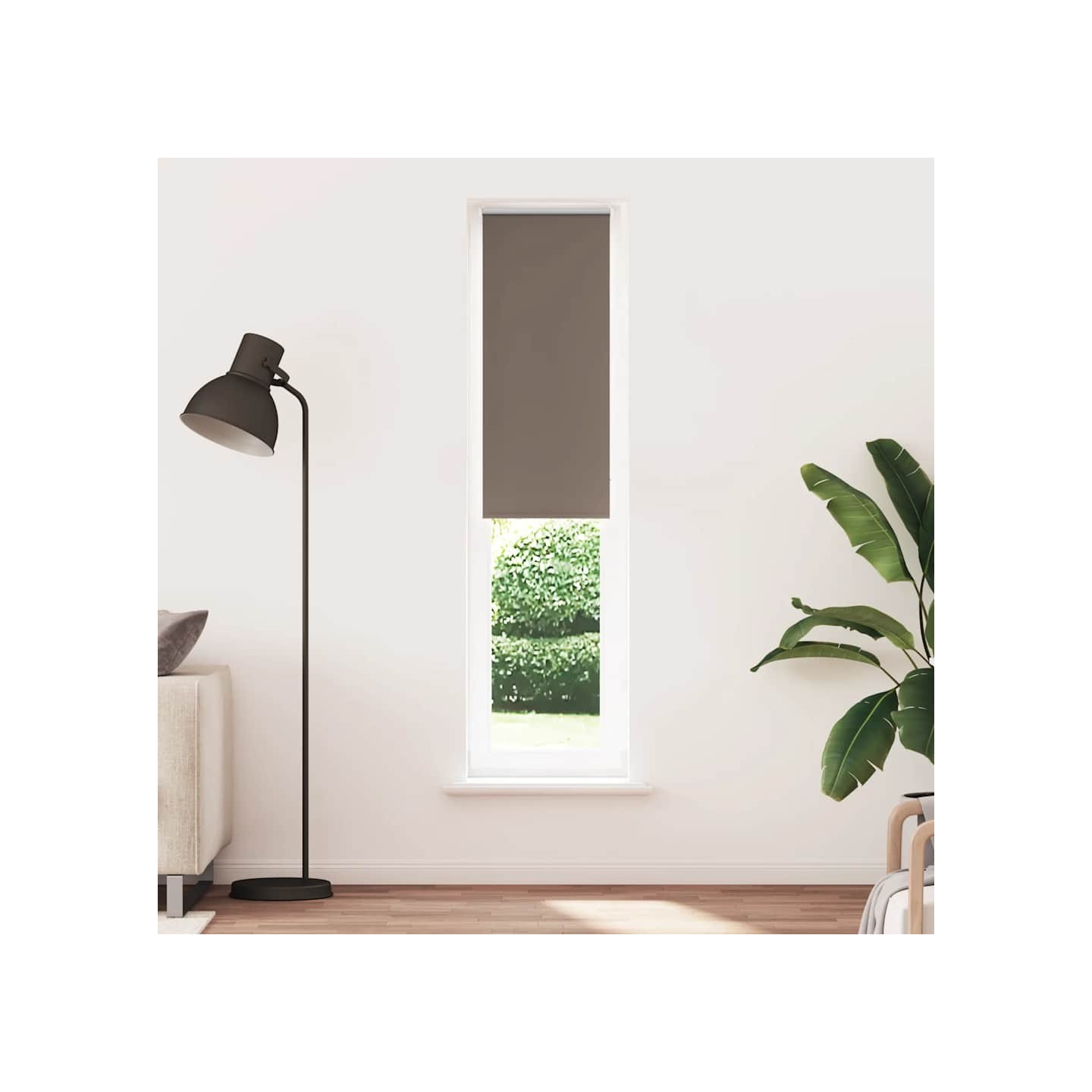 Store enrouleur occultant café 45x230cm largeur du tissu 40,7cm