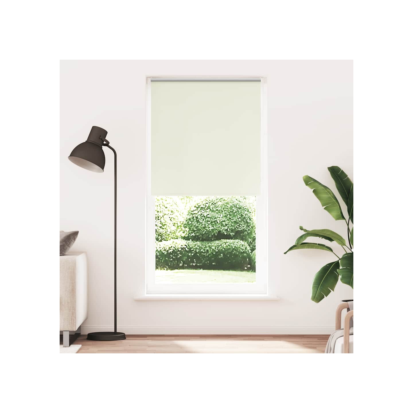 Store enrouleur occultant blanc cassé 95x230cm largeur du tissu