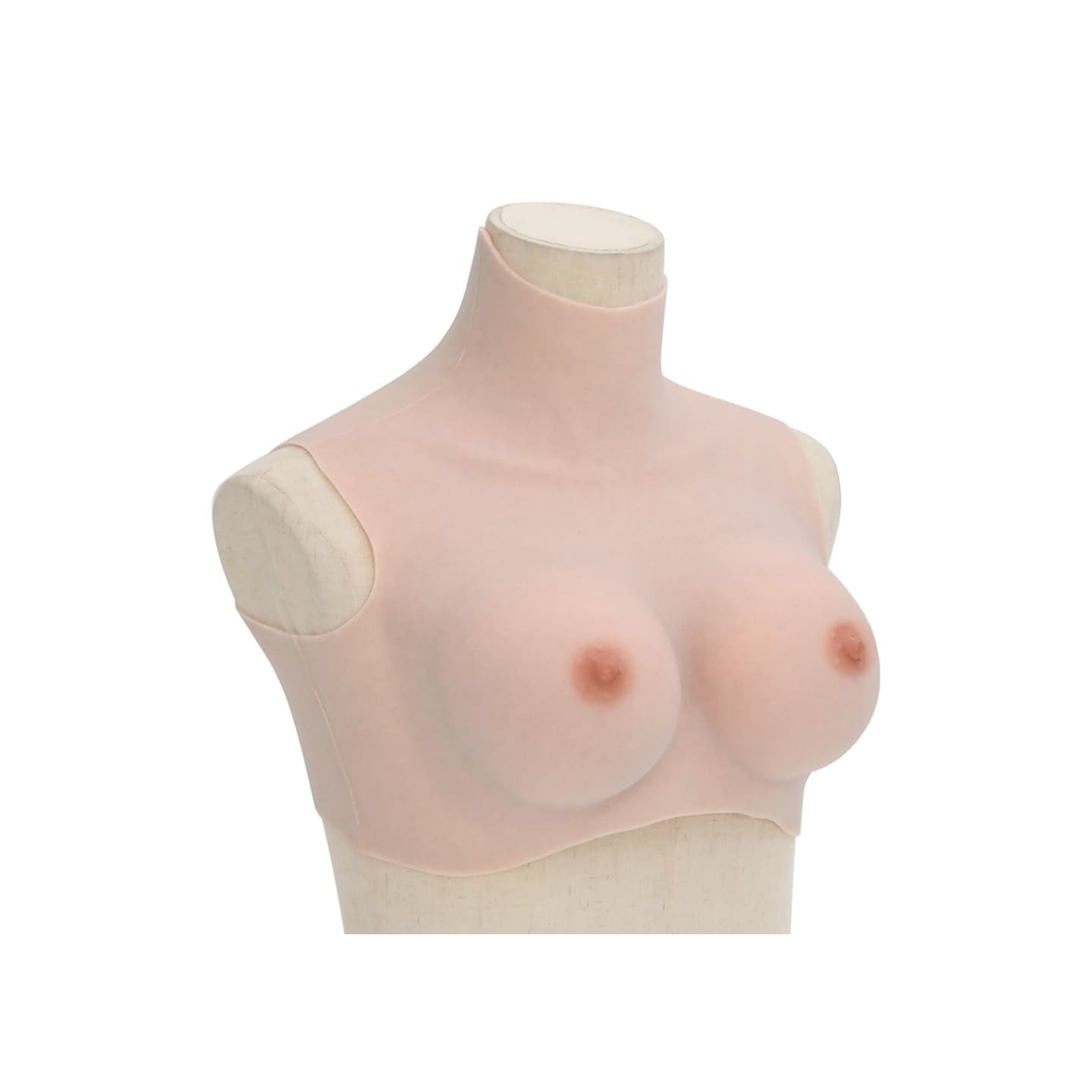 Plastron en silicone caucasien coupe D