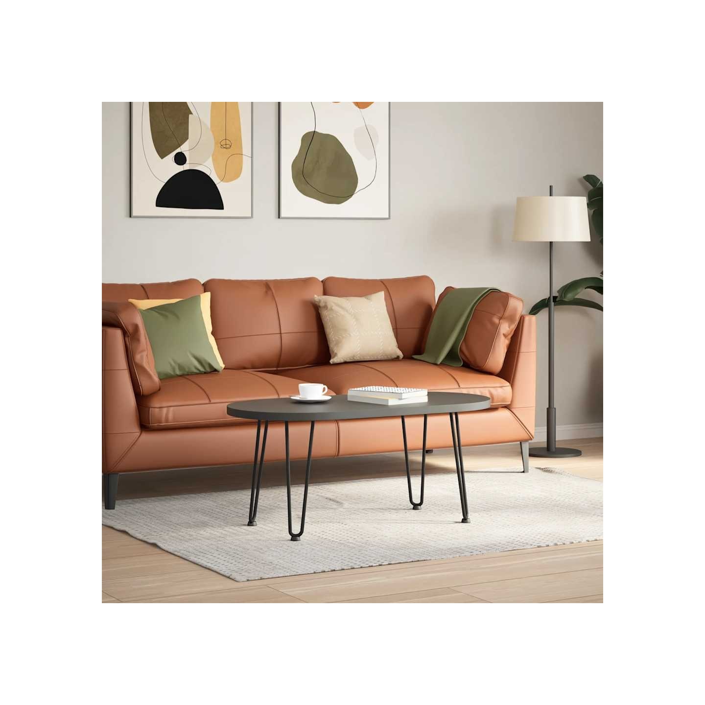 Pieds en épingle à cheveux pour table basse 4 pièces Noir 42 cm