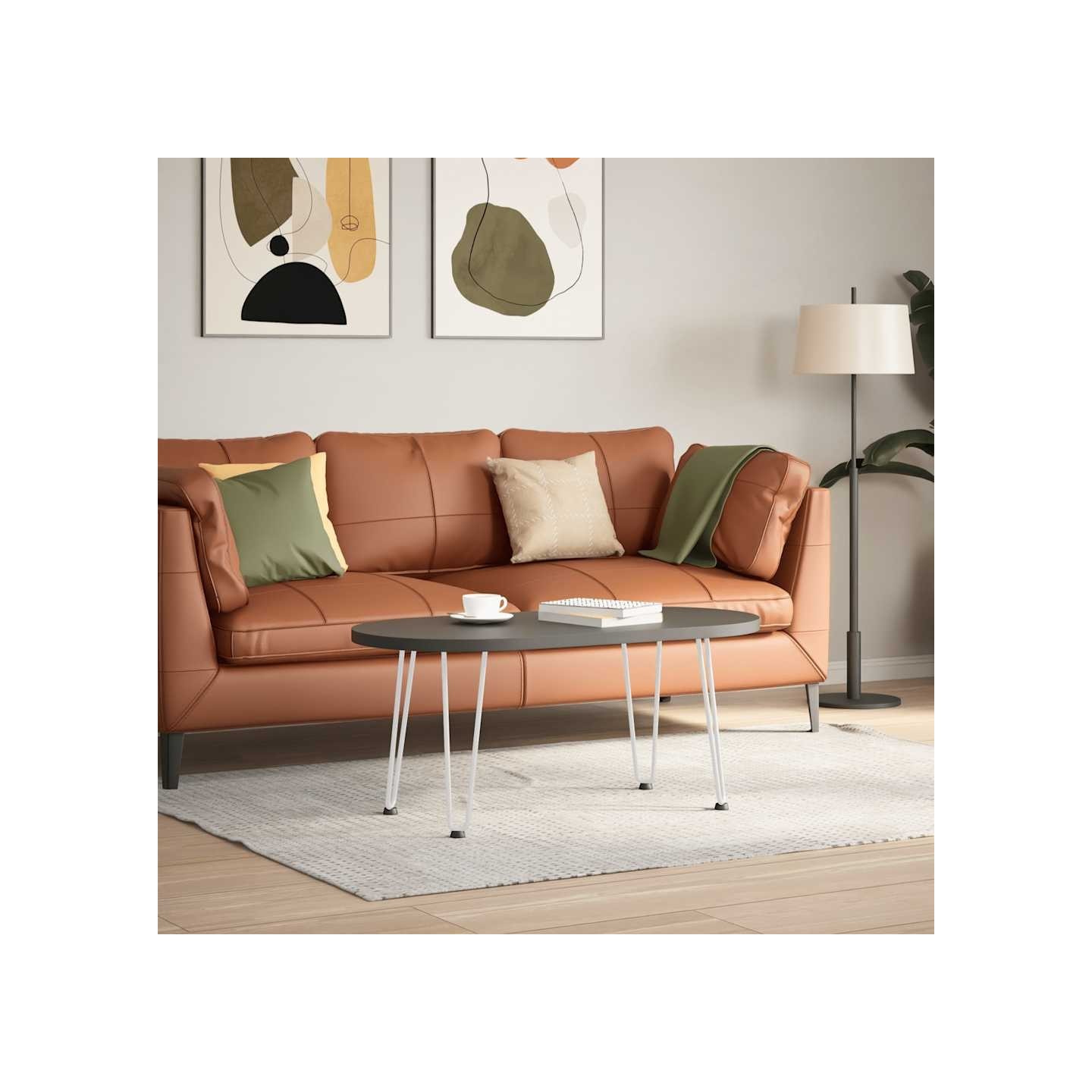 Pieds en épingle à cheveux pour table basse 4 pièces blanc 42cm