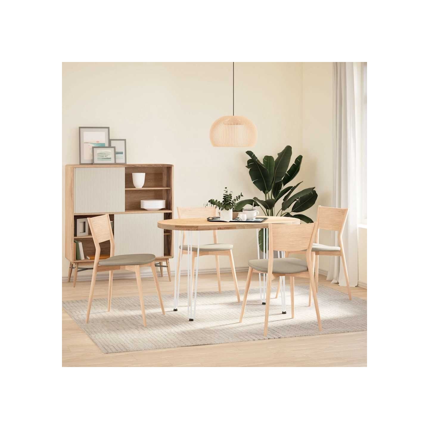 Pieds en épingle à cheveux pour consoles, lot de 4, blanc, 72cm
