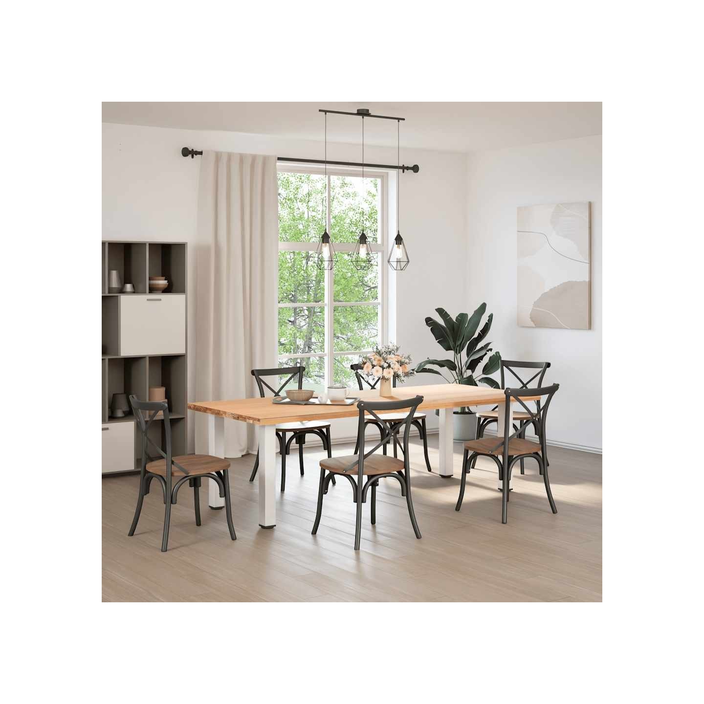 Pieds de table console 4 pièces Blanc 72-74 cm Acier