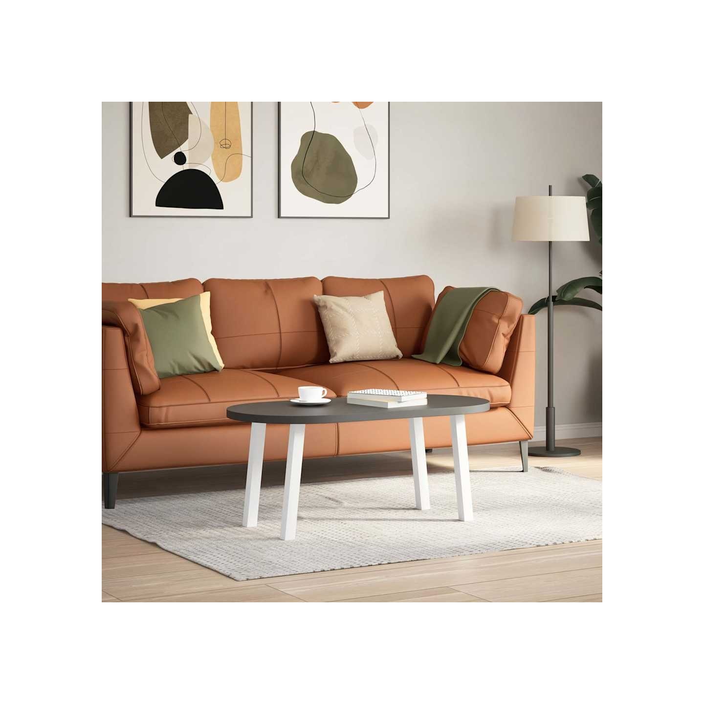Pieds de table basse 4 pièces Blanc 30 cm Acier
