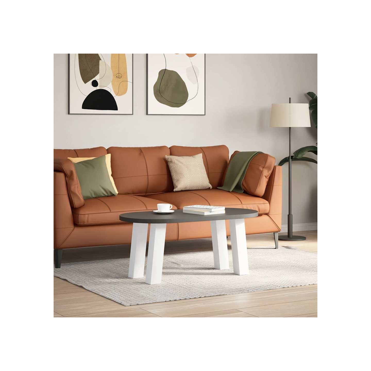 Pieds de table basse 4 pièces Blanc 42 cm Acier