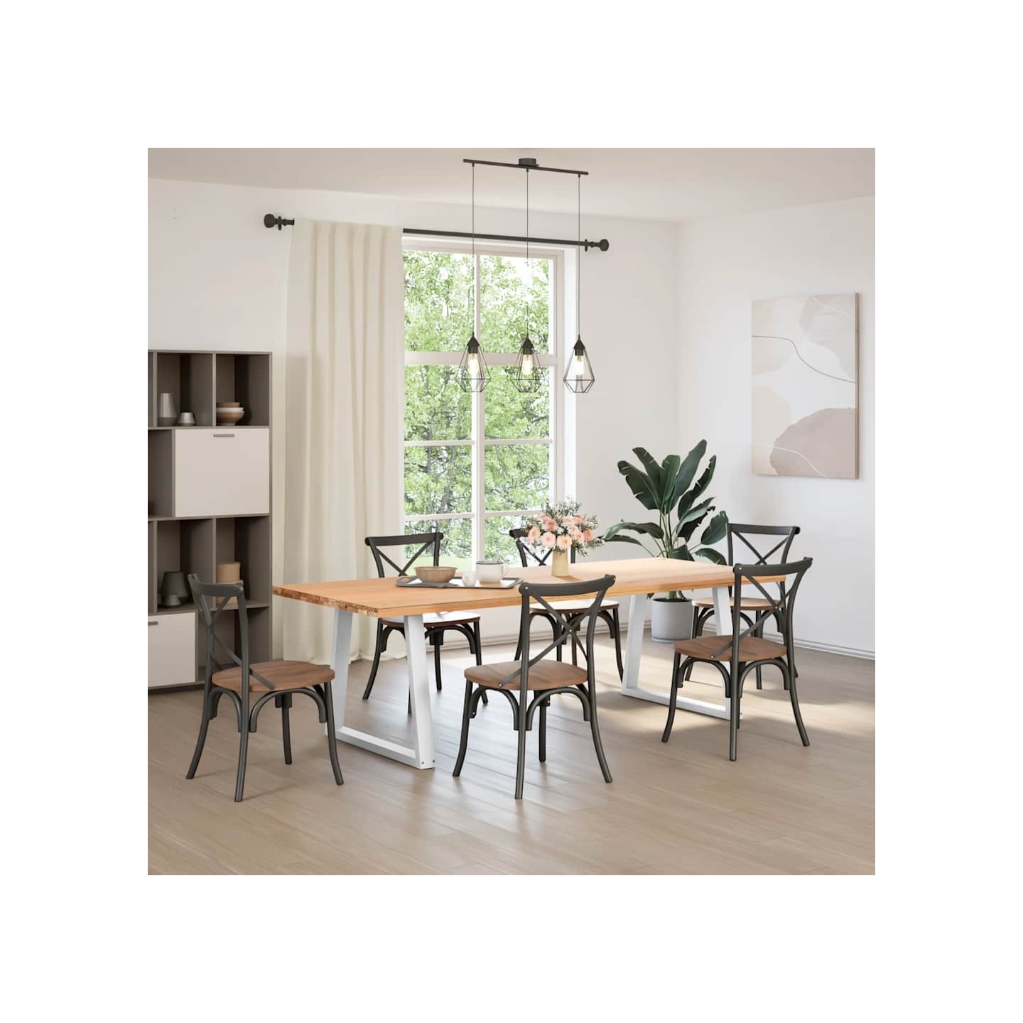 Pieds de table à manger forme de V 2 pcs blanc 70x(72-73,3)cm