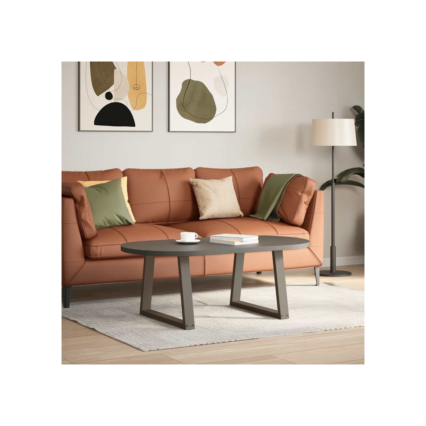 Pieds de table basse en forme de V 2 pcs naturel 70x(42-43,3)cm
