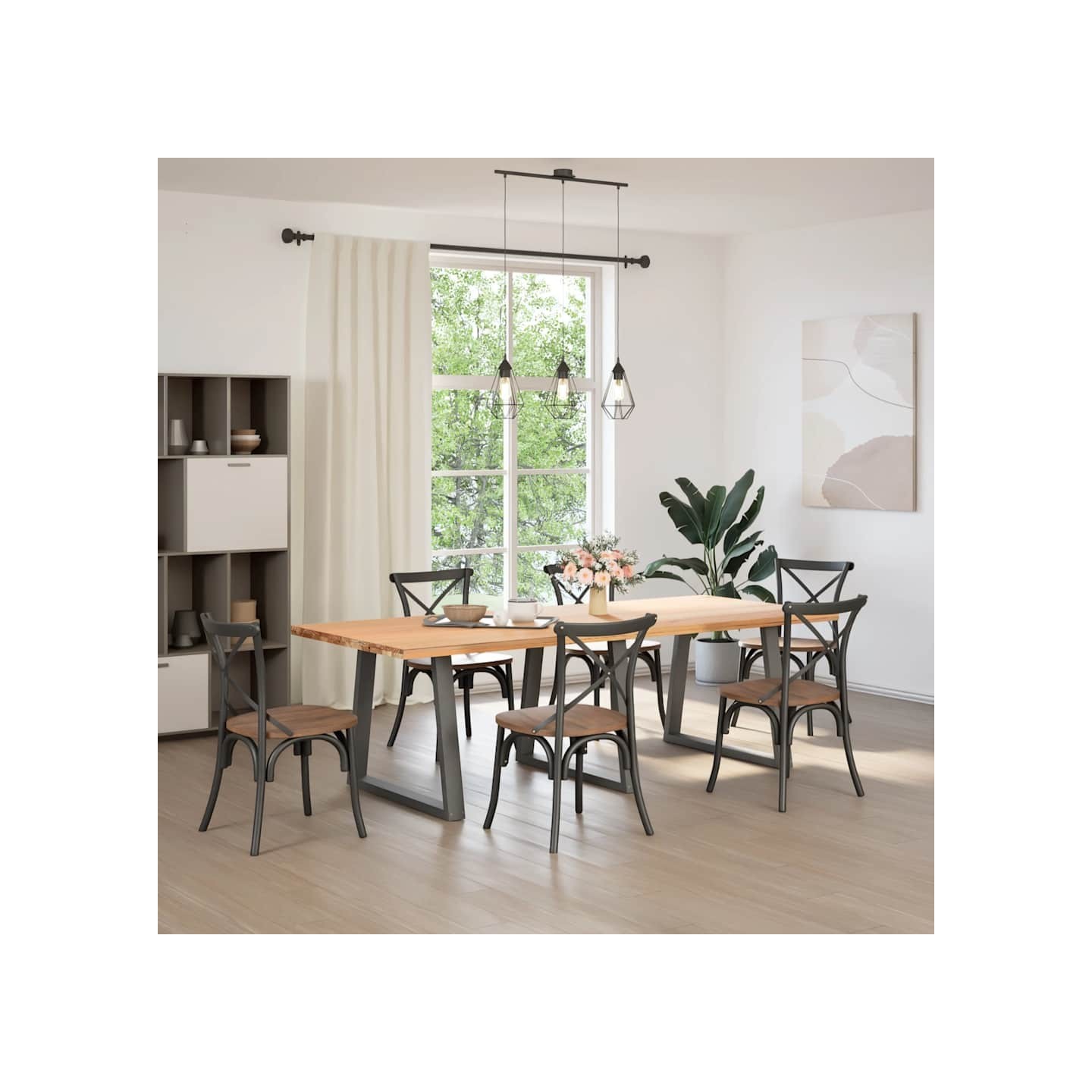 Pieds de table à manger en V 3 pcs anthracite 80x(72-73,3) cm