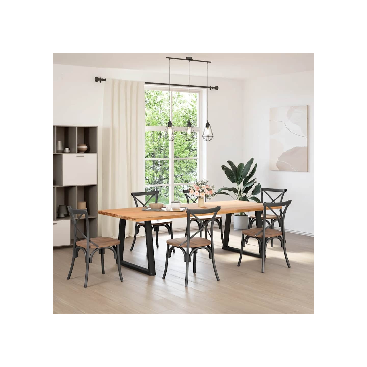 Pieds de table à manger en V 2 pièces Noir 80 x (72-73,3) cm Acier