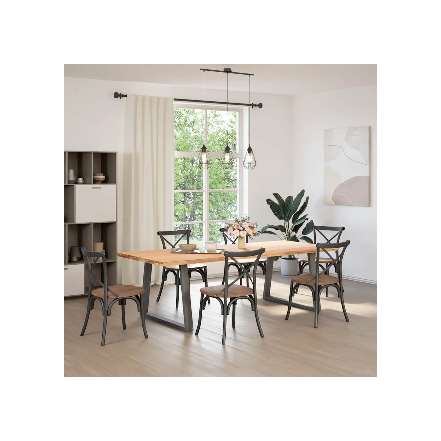 Pieds de table à manger en V 2 pcs anthracite 100x(72-73,3) cm