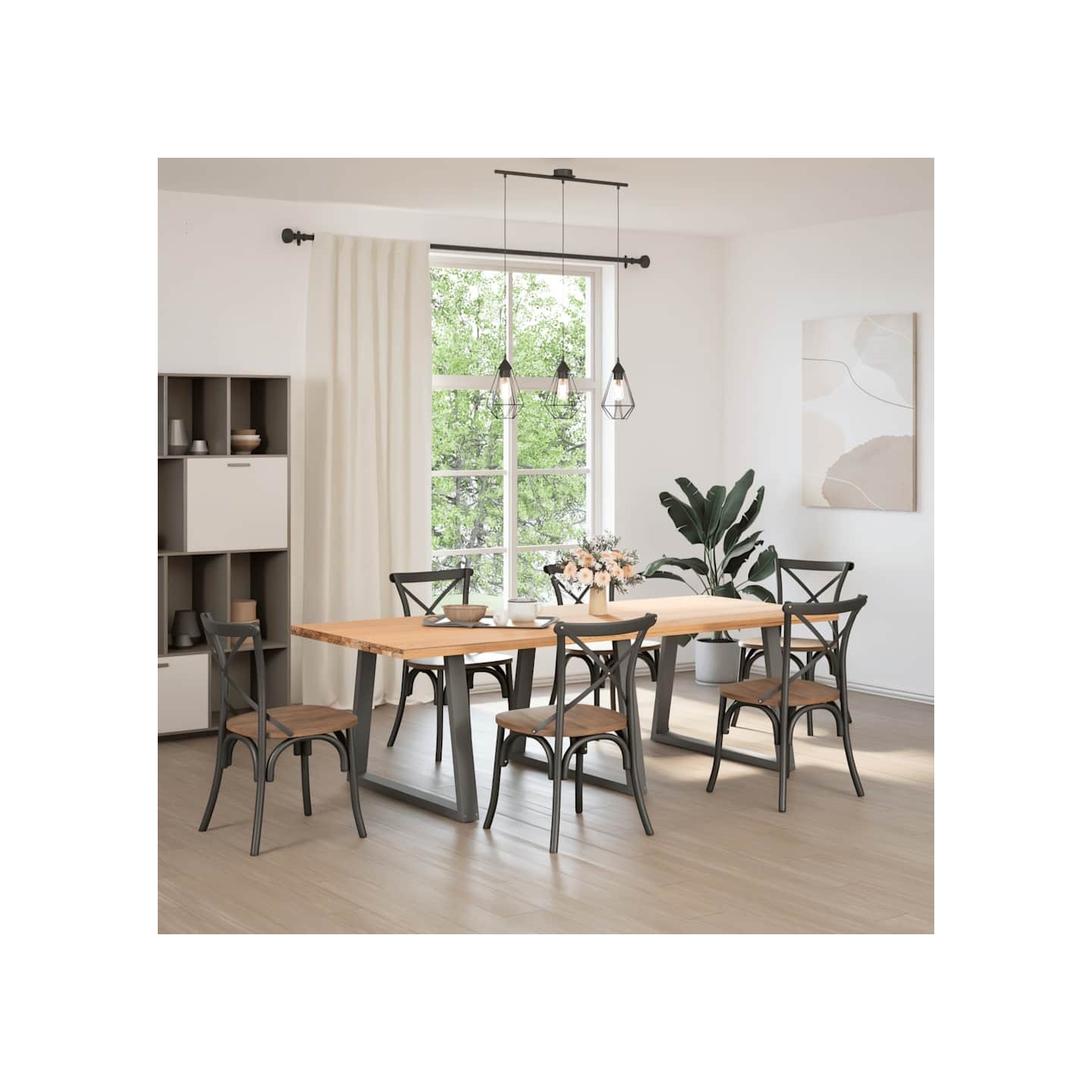 Pieds de table à manger en V 3 pcs anthracite 90x(72-73,3) cm