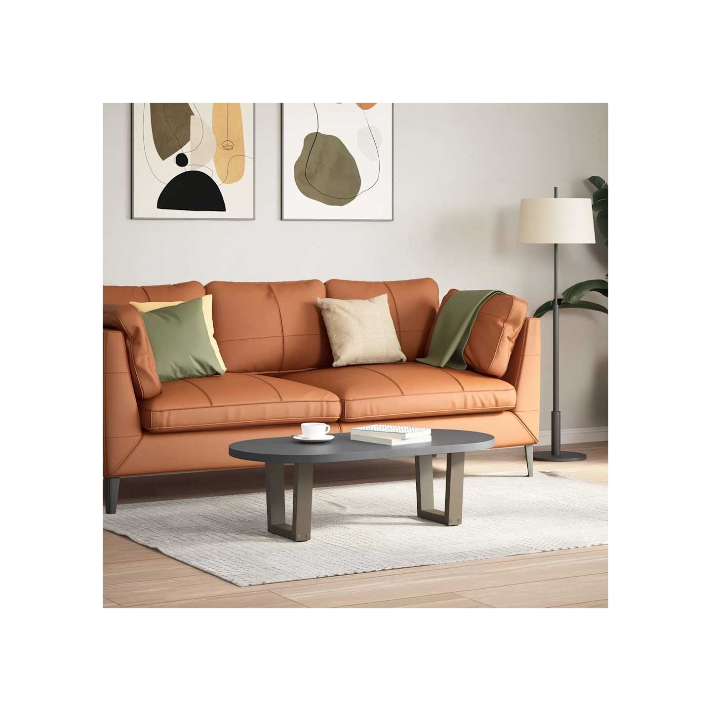 Pieds de table basse en forme de V 2 pcs naturel 30x(30-31,3)cm