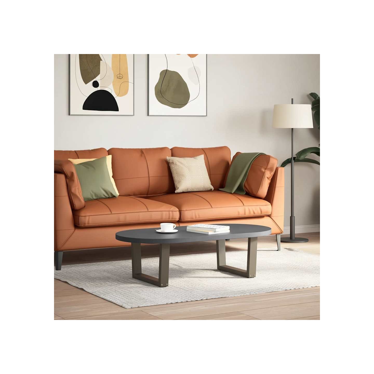 Pieds de table basse en forme de V 2 pcs naturel 60x(30-31,3)cm