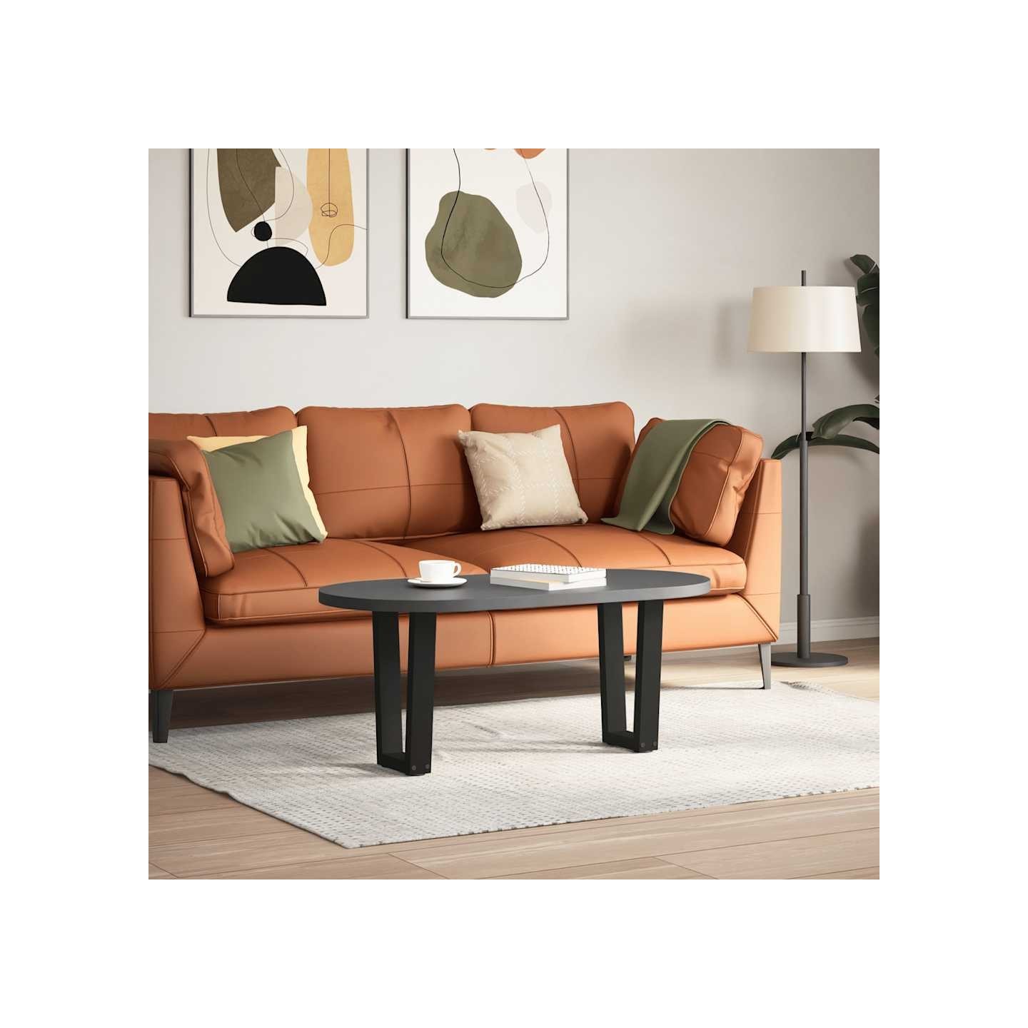 Pieds de table basse en forme de V 2 pièces Noir 28x(42-43,3)cm