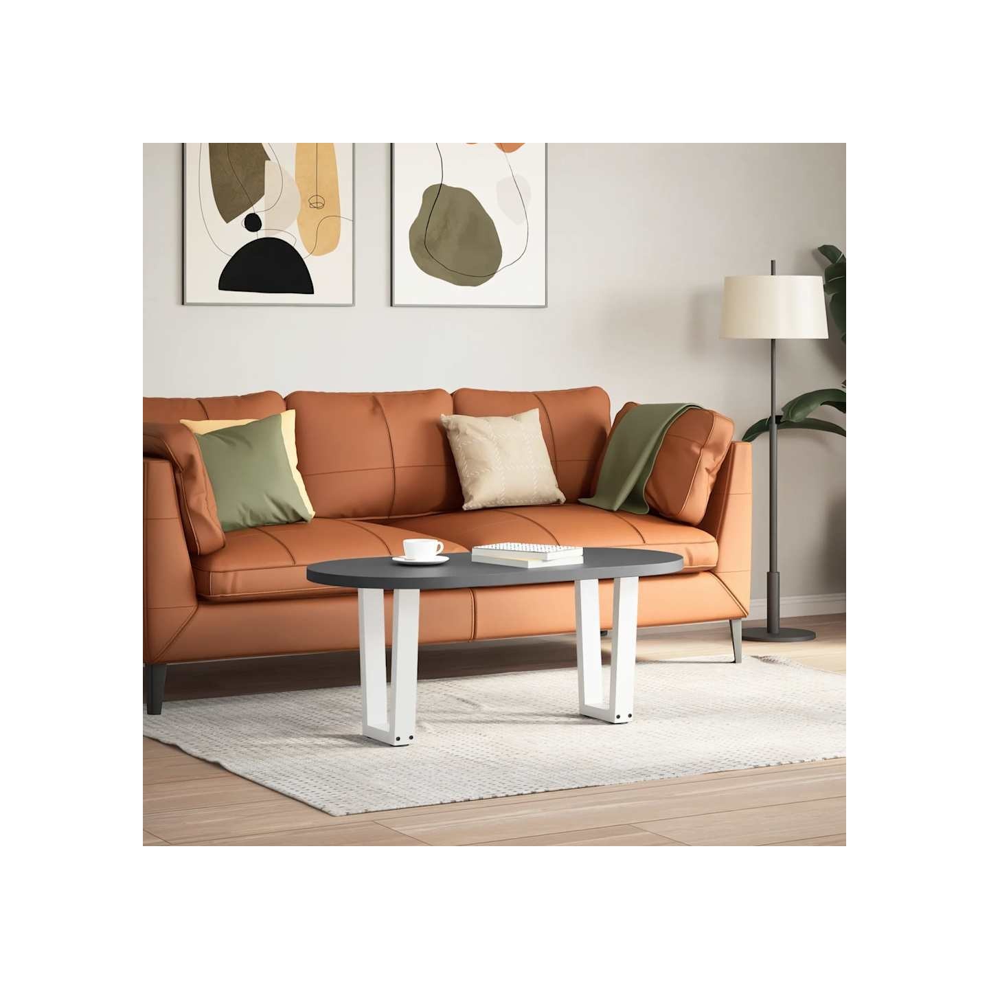 Pieds de table basse en forme de V 2 pcs blanc 28x(42-43,3) cm