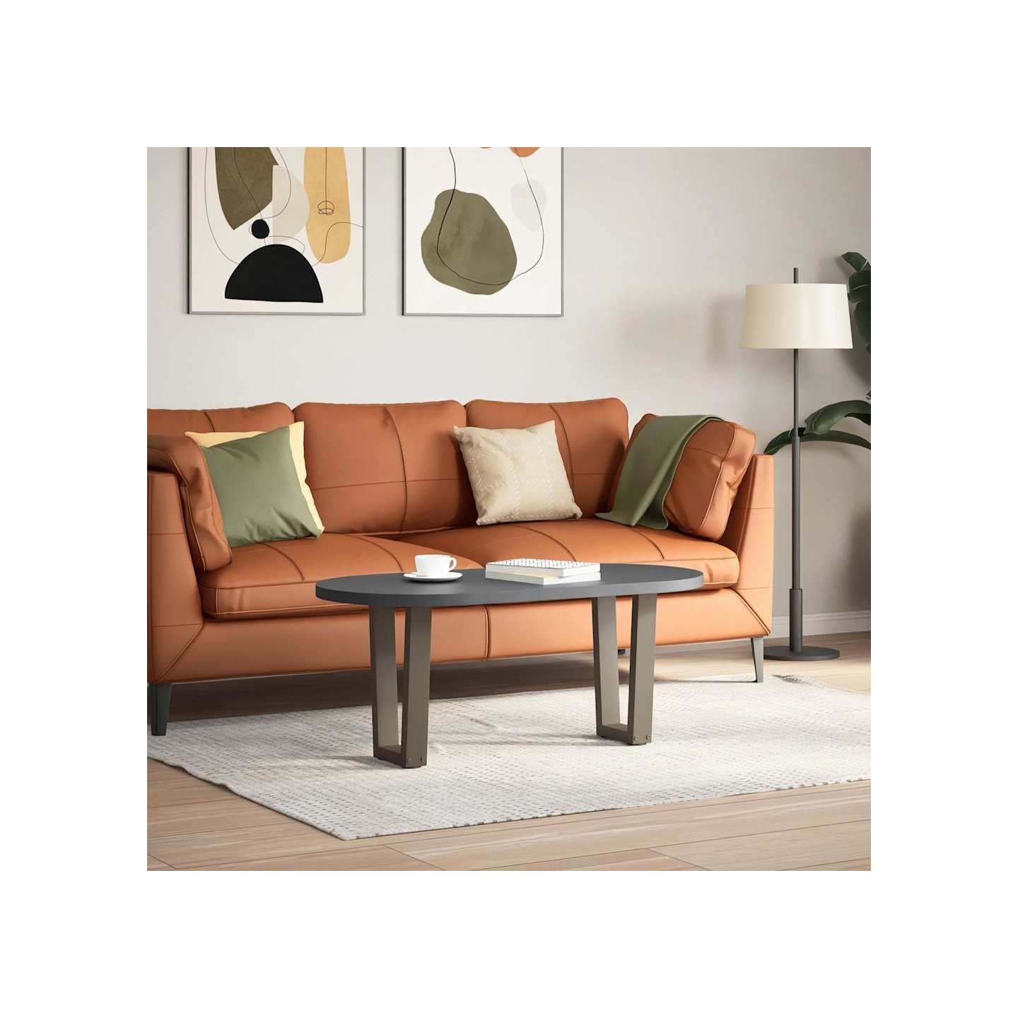 Pieds de table basse en forme de V 2 pcs naturel 28x(42-43,3)cm