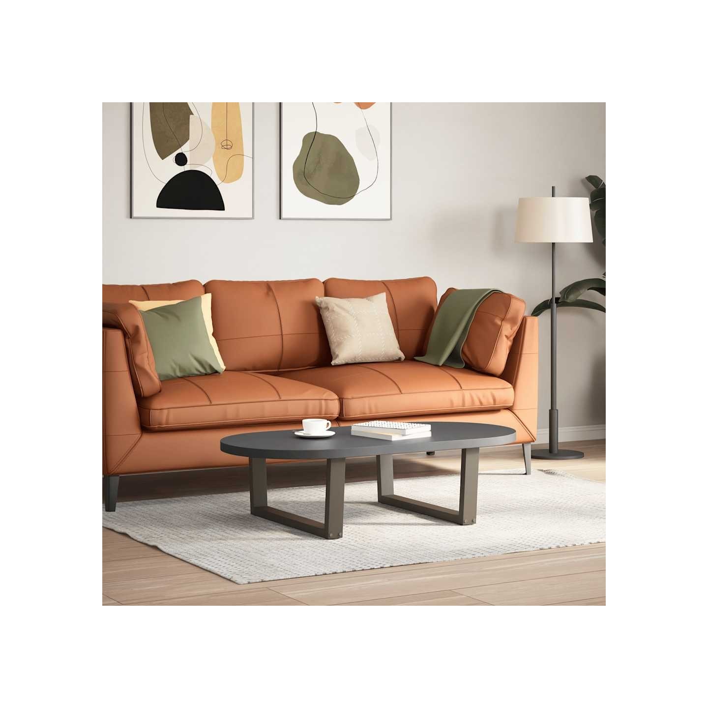 Pieds de table basse en forme de V 2 pcs naturel 70x(30-31,3)cm