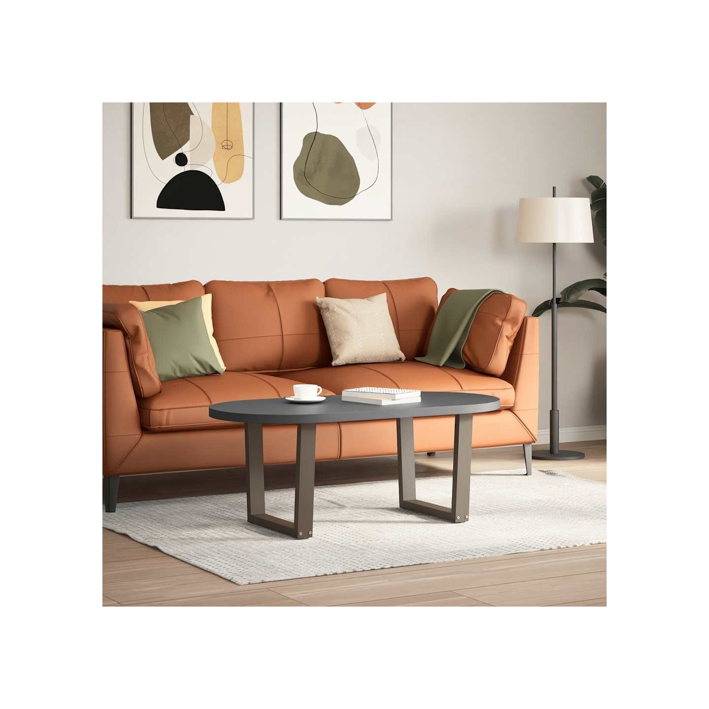 Pieds de table basse en forme de V 2 pcs naturel 60x(42-43,3)cm